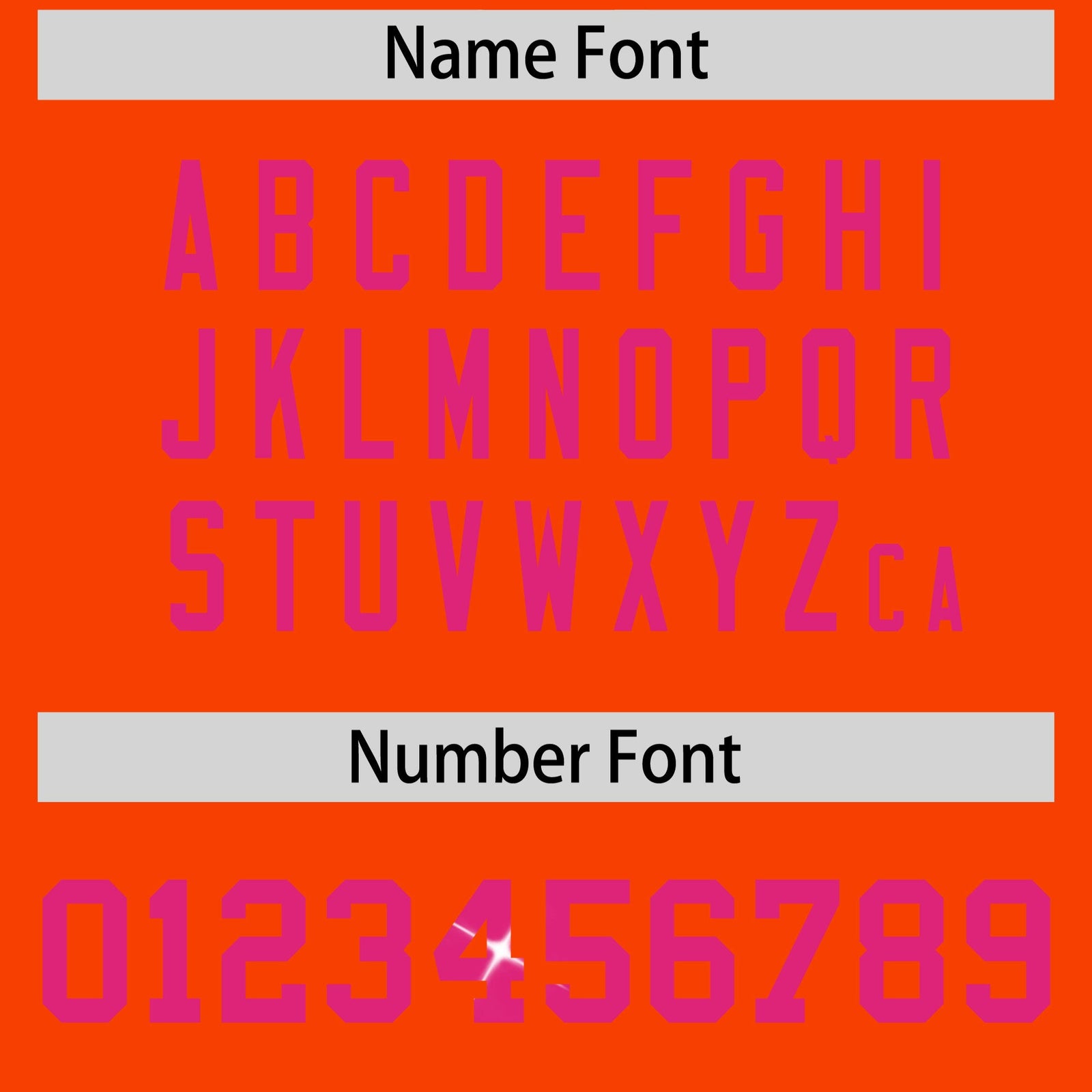 Custom Orange Pink sequin lettering Stretch Fabric Football Jersey| KXKSHOP