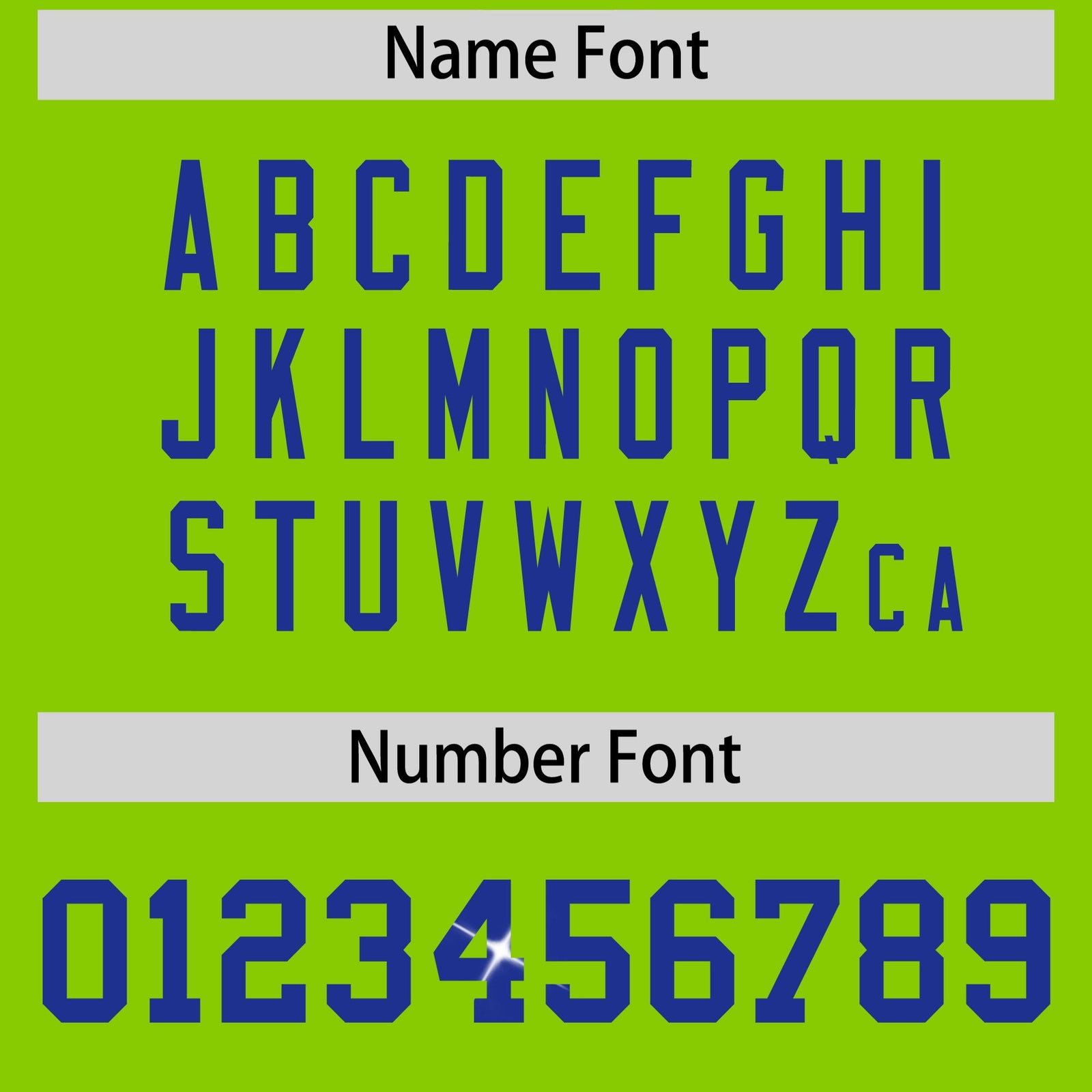 Custom Neon Green Royal Blue sequin lettering Stretch Fabric Football Jersey| KXKSHOP