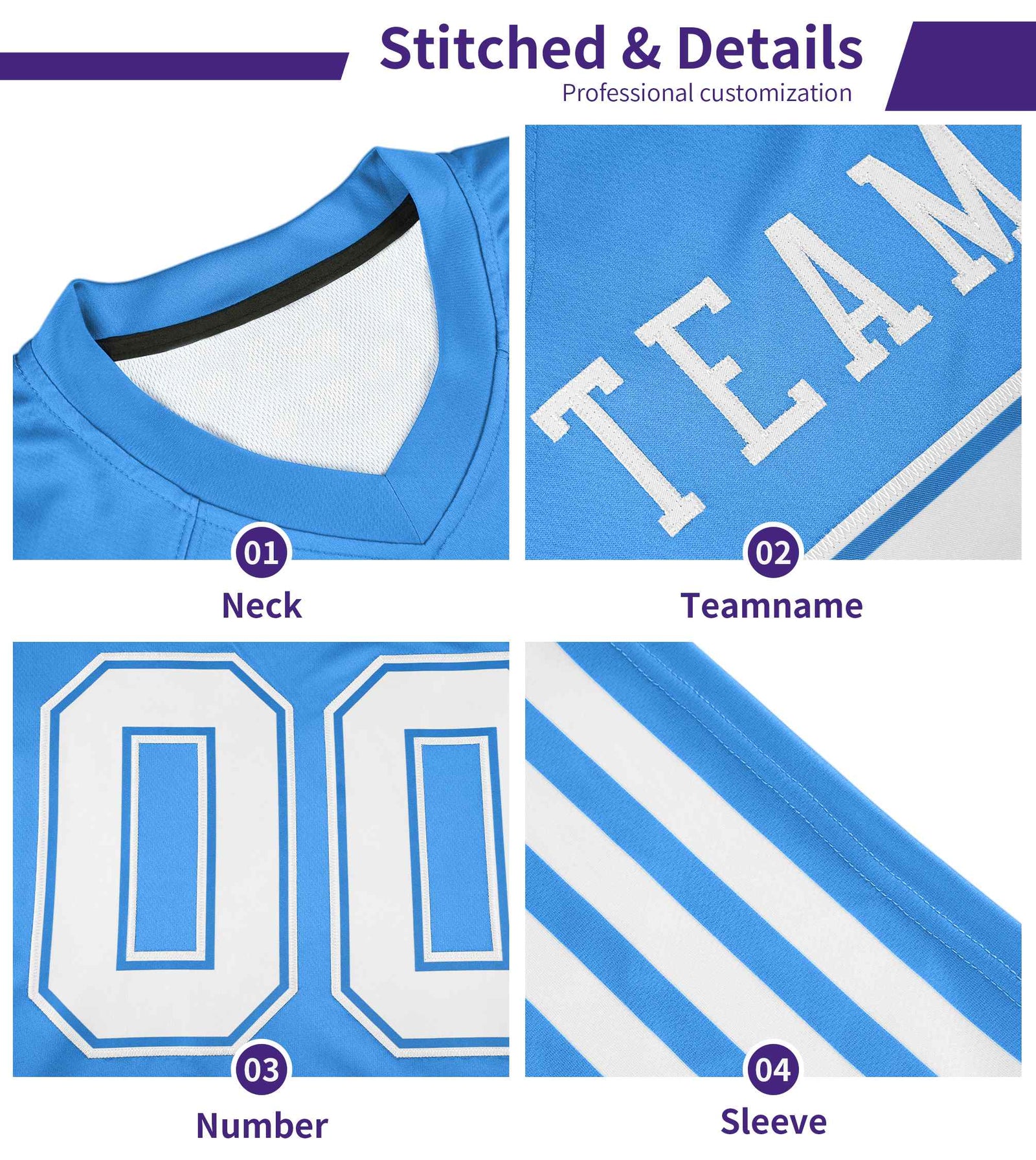 Custom White Royal Raglan Sleeves Personalized Pattern Authentic Football Jersey