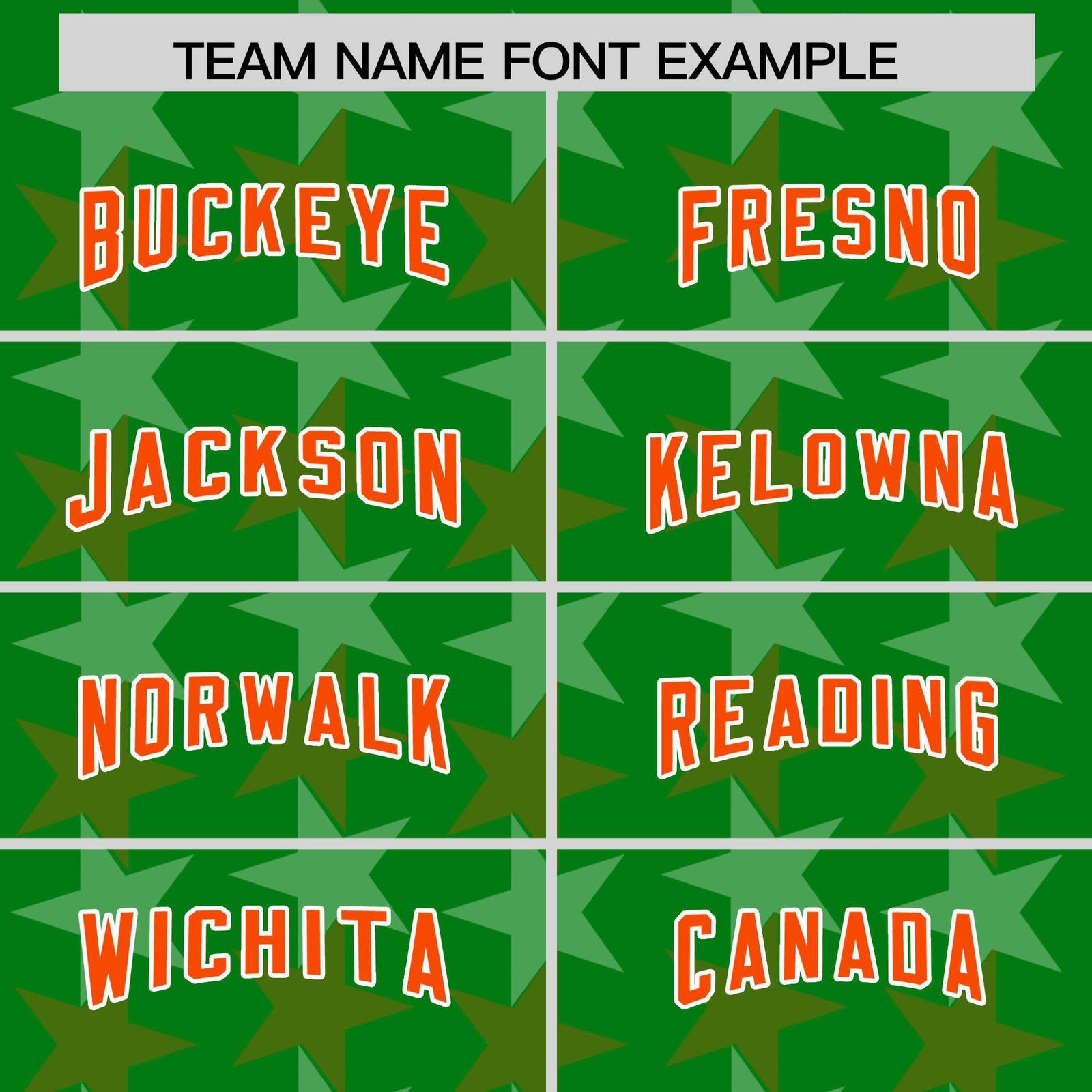 Custom Kelly Green Orange Personalized All Star Graffiti Pattern Authentic Football Jersey