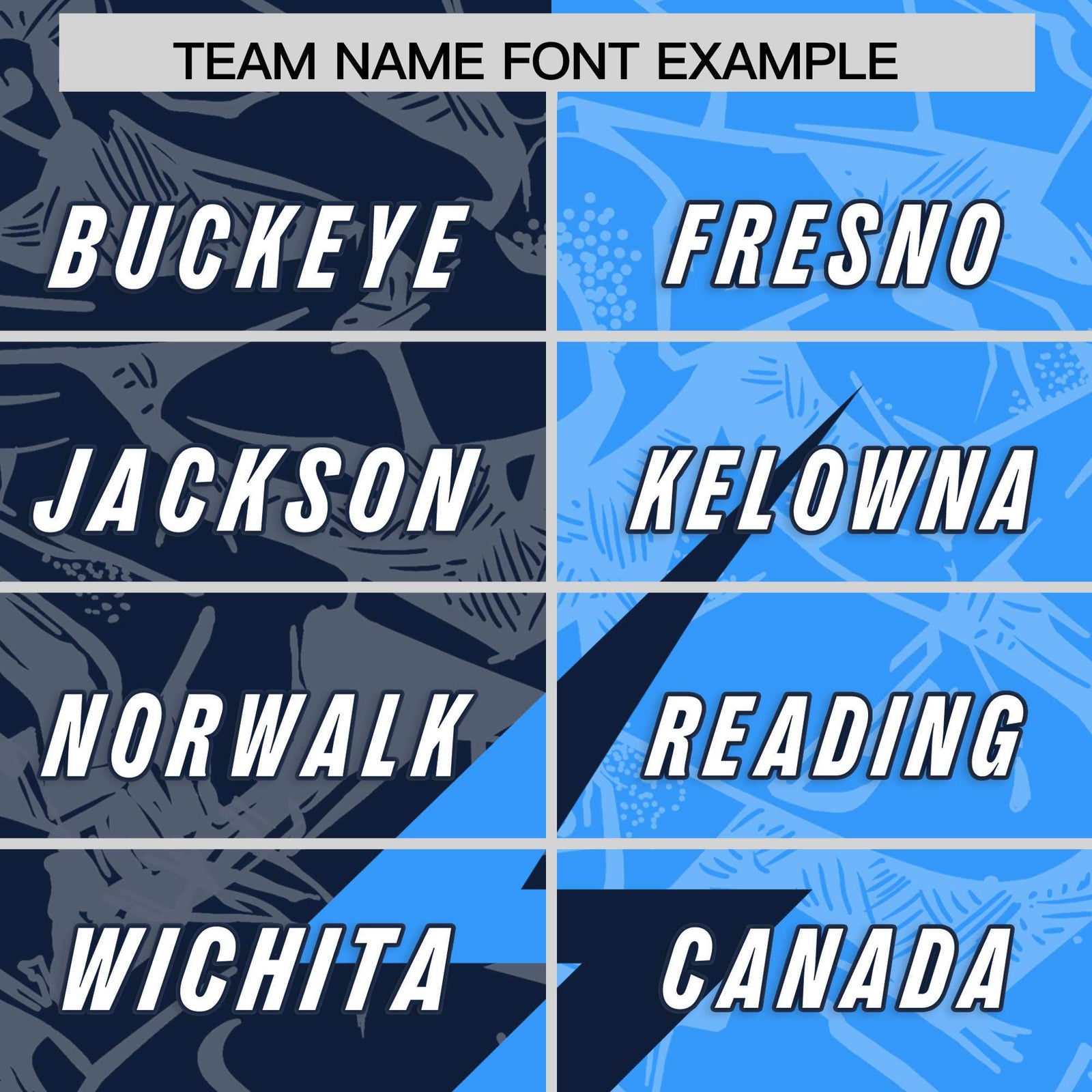 Custom Light Blue Navy Split Personalized Lightning Pattern Football Jersey