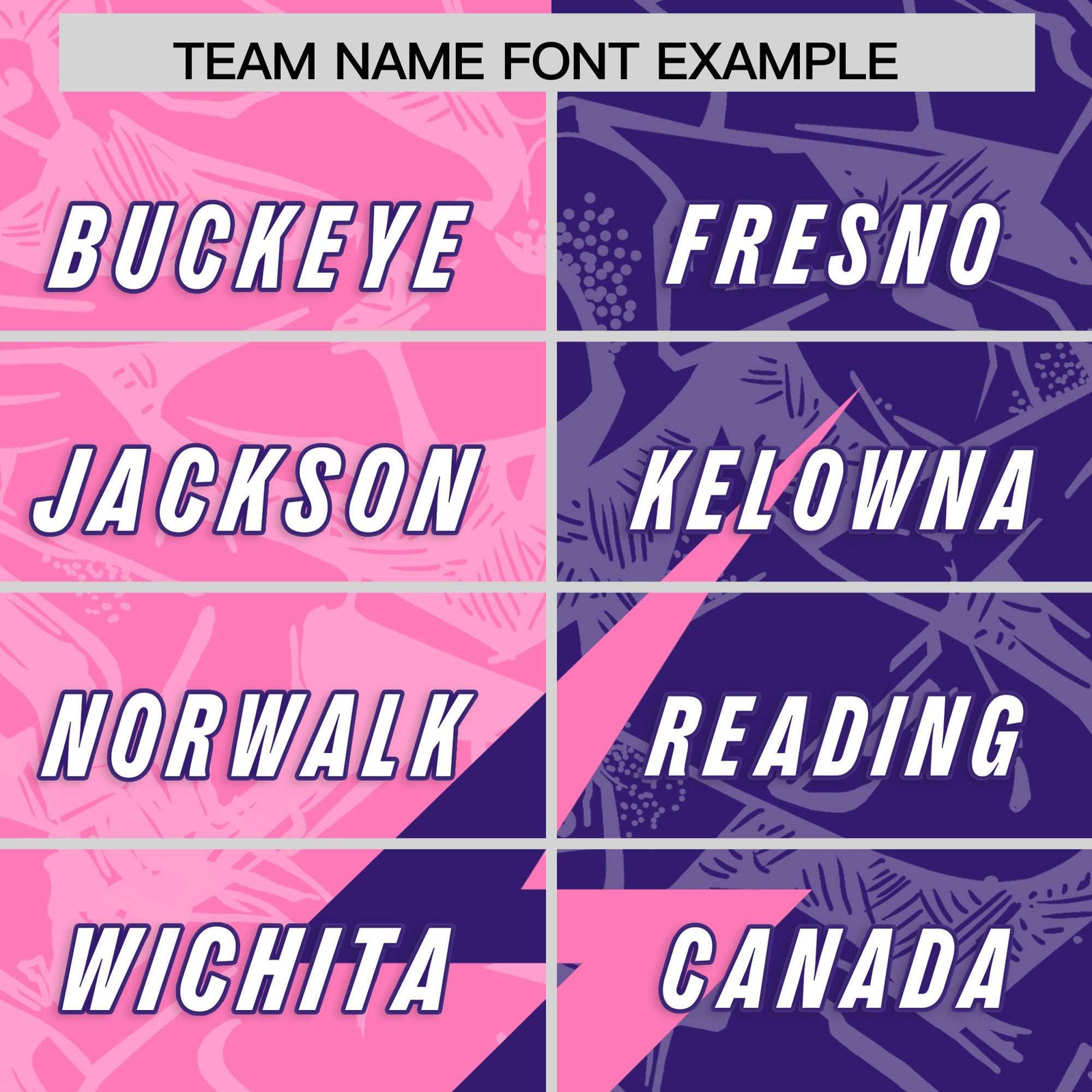 Custom Purple Pink Split Personalized Lightning Pattern Football Jersey