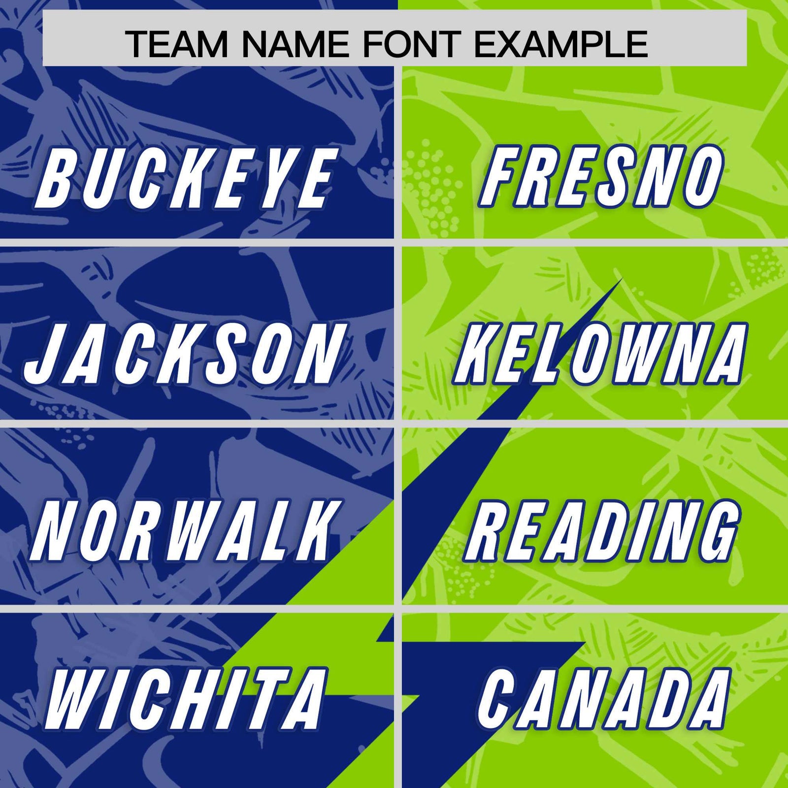 Custom Royal Neon Green Split Personalized Lightning Pattern Football Jersey