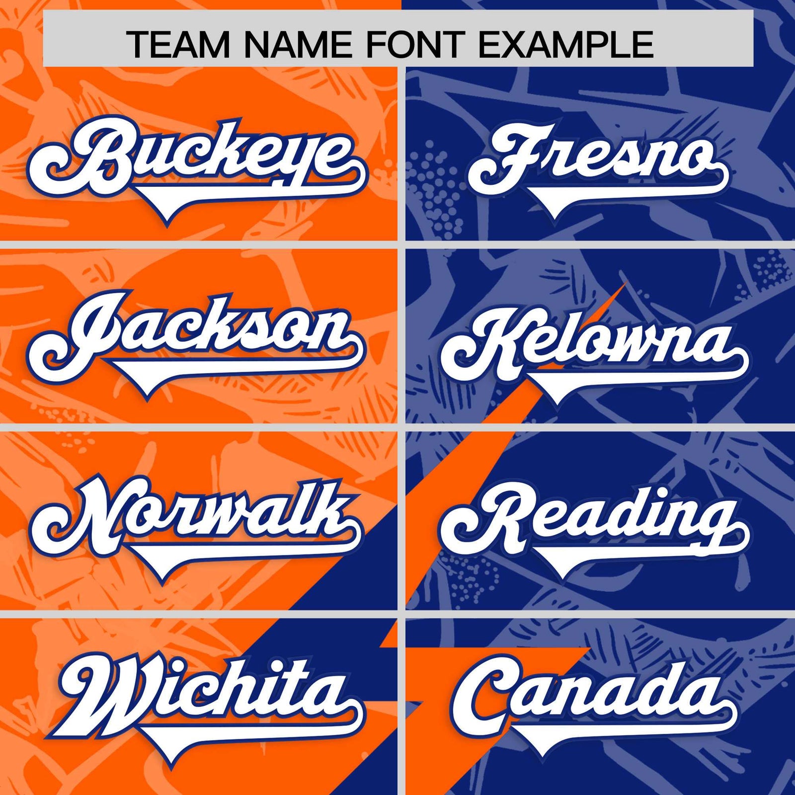 Custom Orange Royal Split Personalized Lightning Pattern Football Jersey