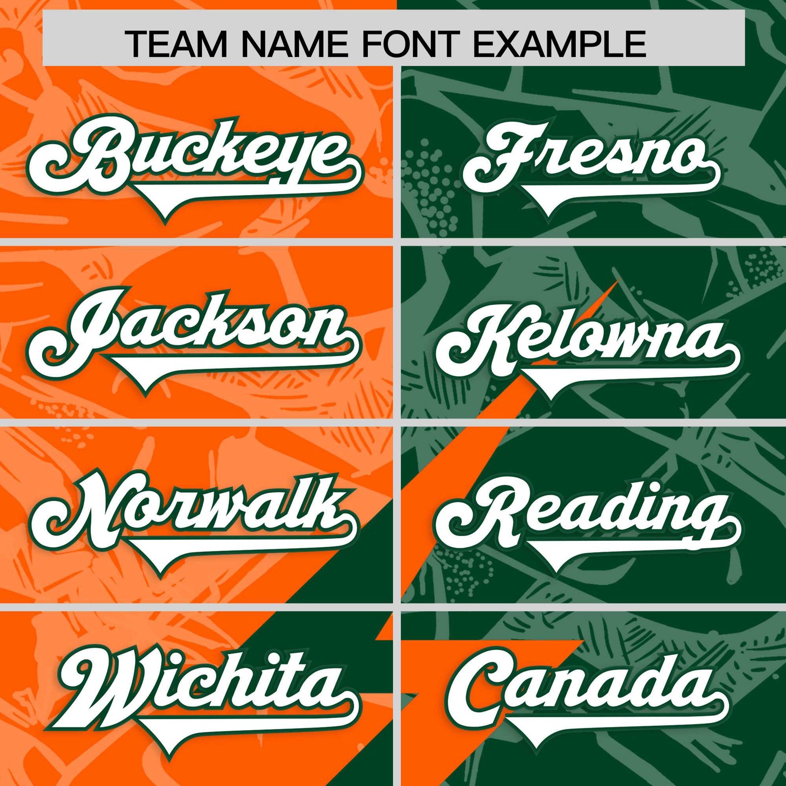 Custom Green Orange Split Personalized Lightning Pattern Football Jersey