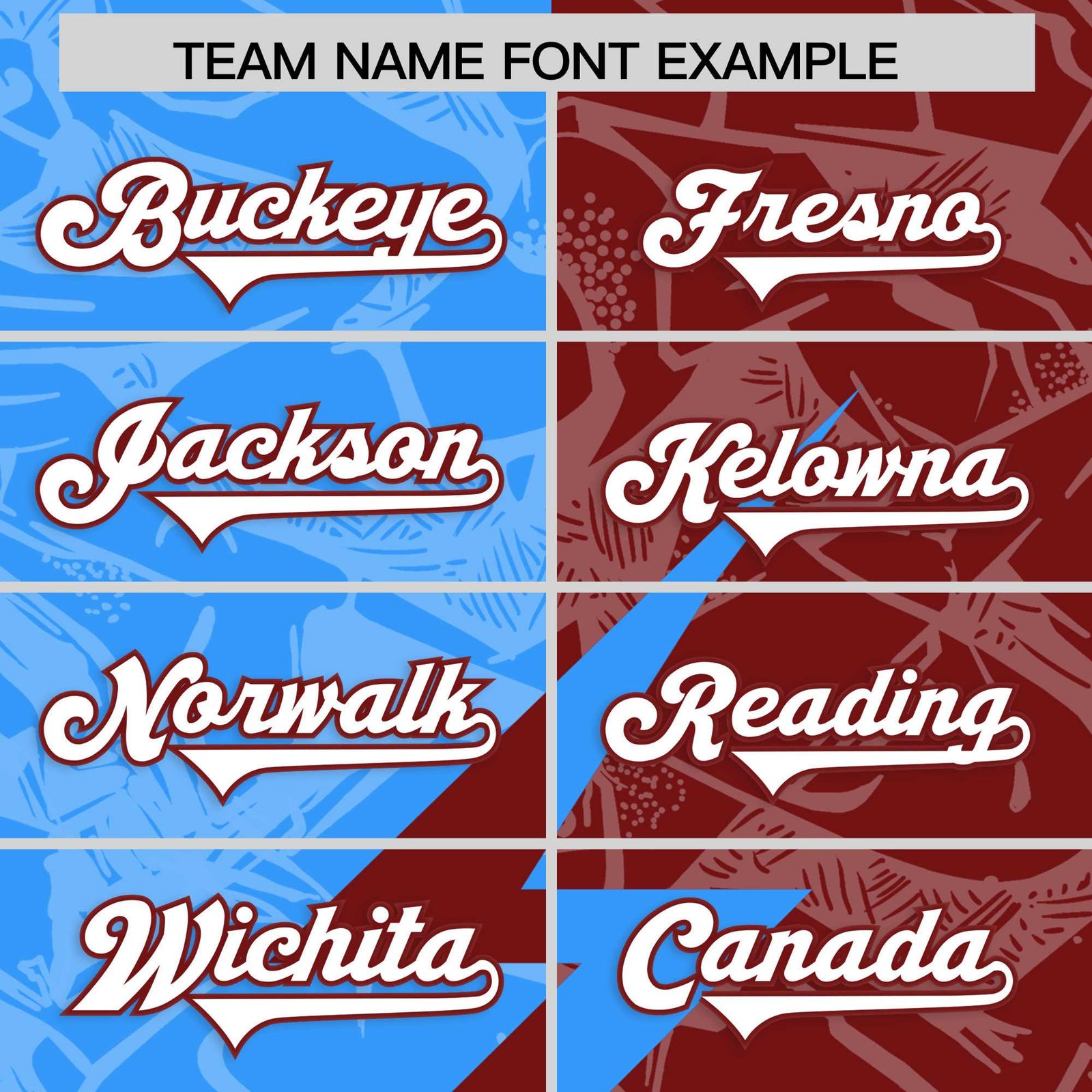 Custom Crimson Light Blue Split Personalized Lightning Pattern Football Jersey