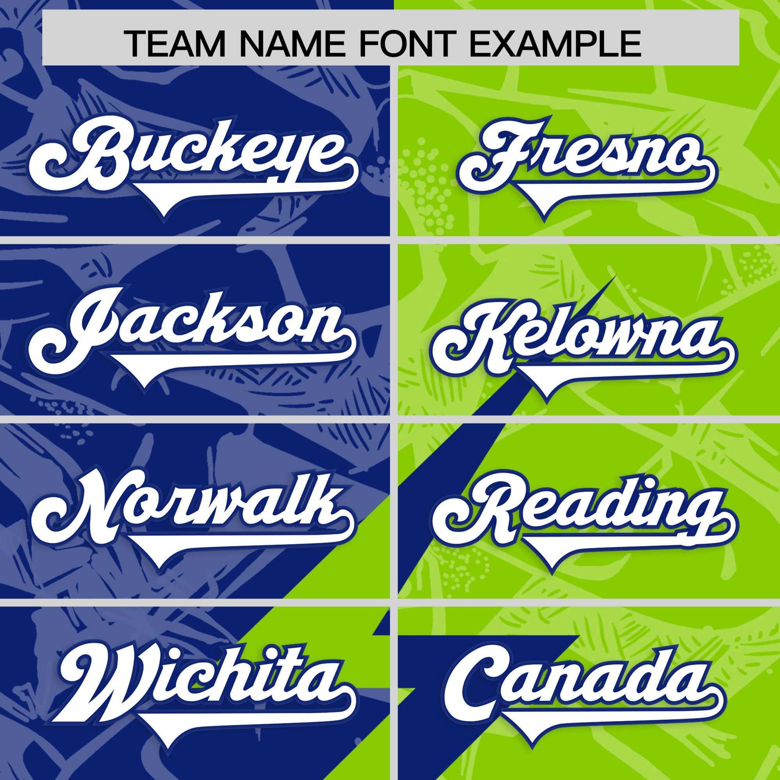 Custom Royal Neon Green Split Personalized Lightning Pattern Football Jersey