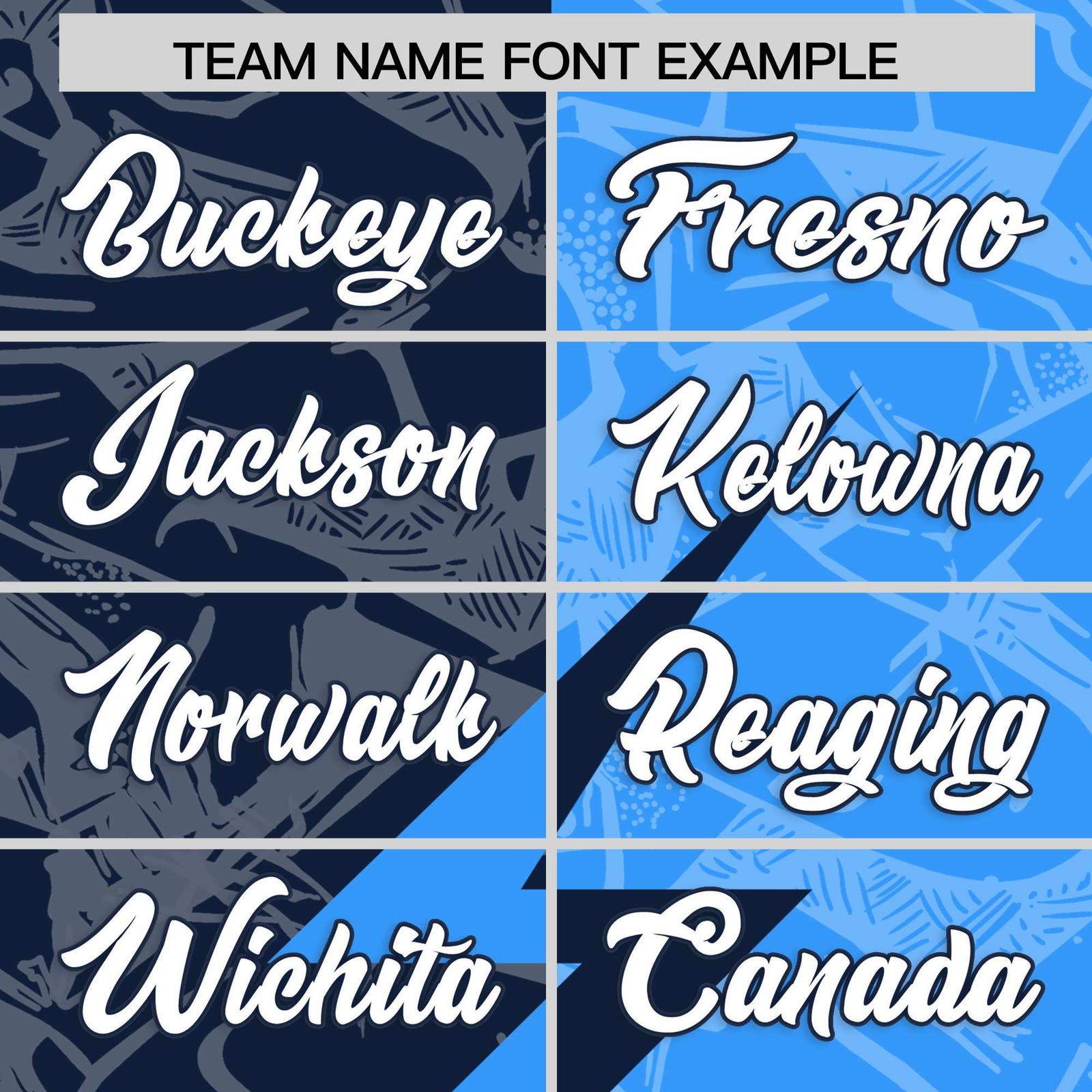 Custom Light Blue Navy Split Personalized Lightning Pattern Football Jersey