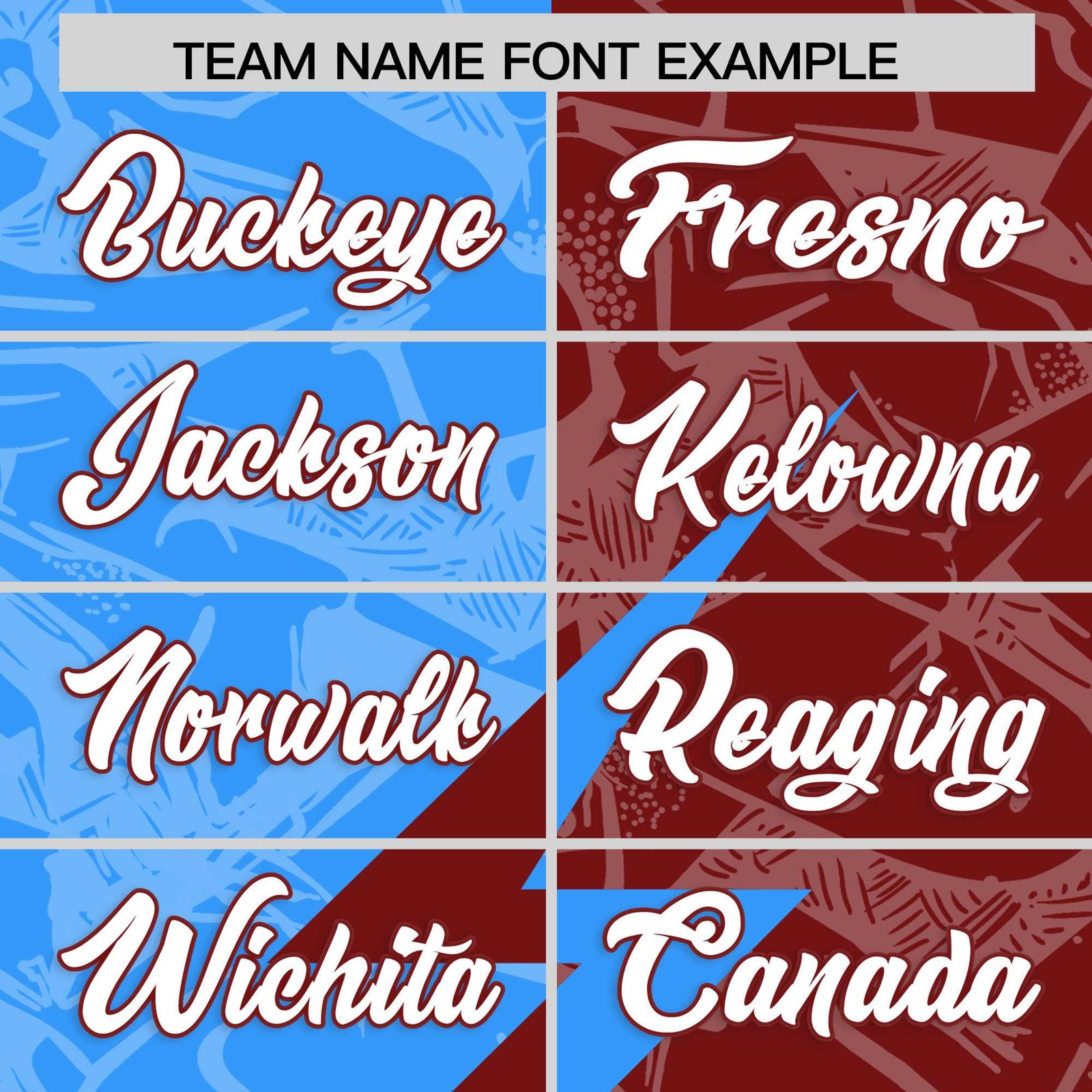 Custom Crimson Light Blue Split Personalized Lightning Pattern Football Jersey