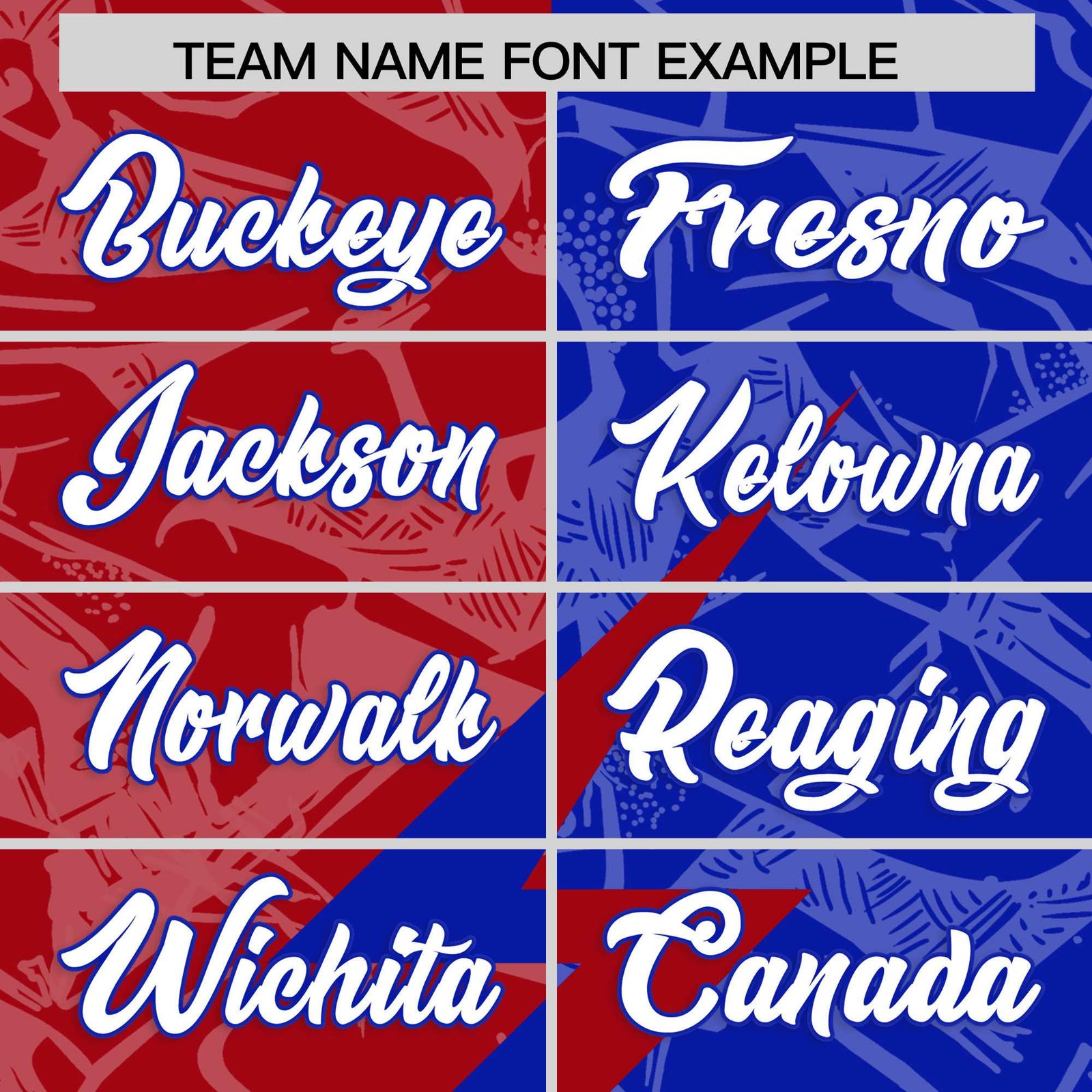 Custom Royal Red Split Personalized Lightning Pattern Football Jersey