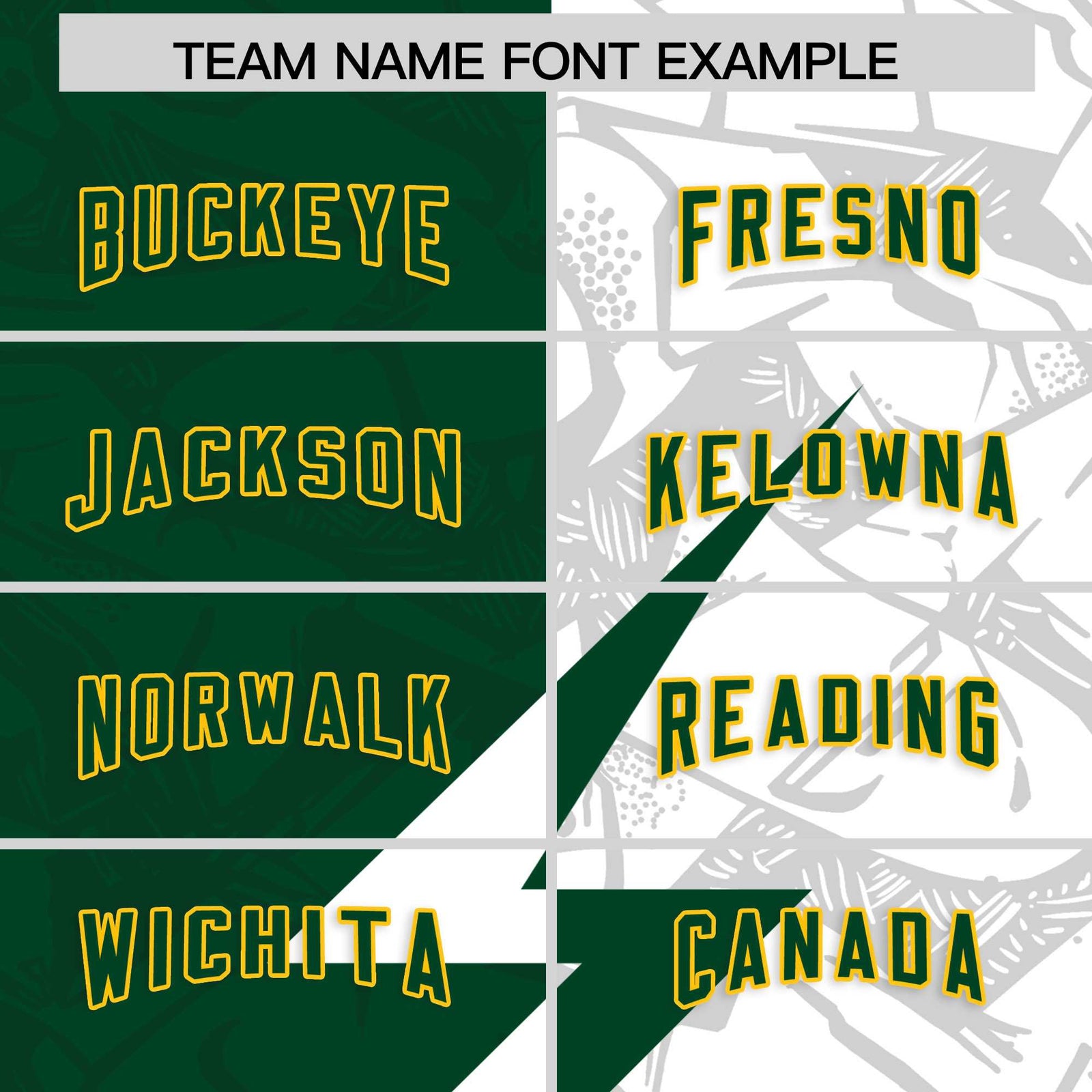 Custom Green White Split Personalized Lightning Pattern Football Jersey