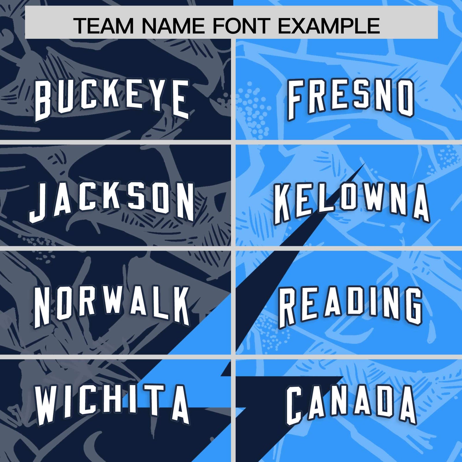 Custom Light Blue Navy Split Personalized Lightning Pattern Football Jersey