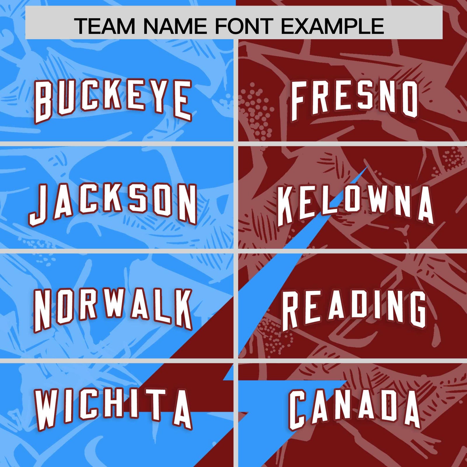 Custom Crimson Light Blue Split Personalized Lightning Pattern Football Jersey