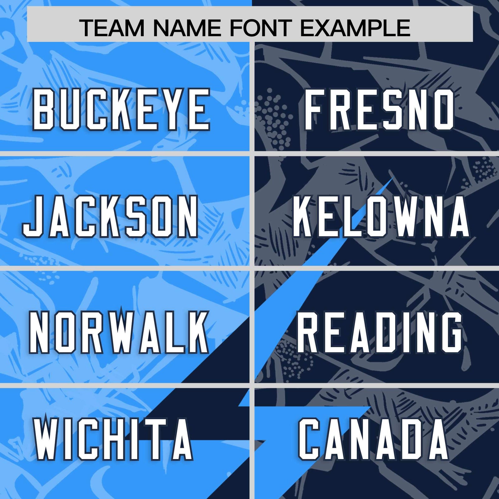 Custom Navy Light Blue Split Personalized Lightning Pattern Football Jersey