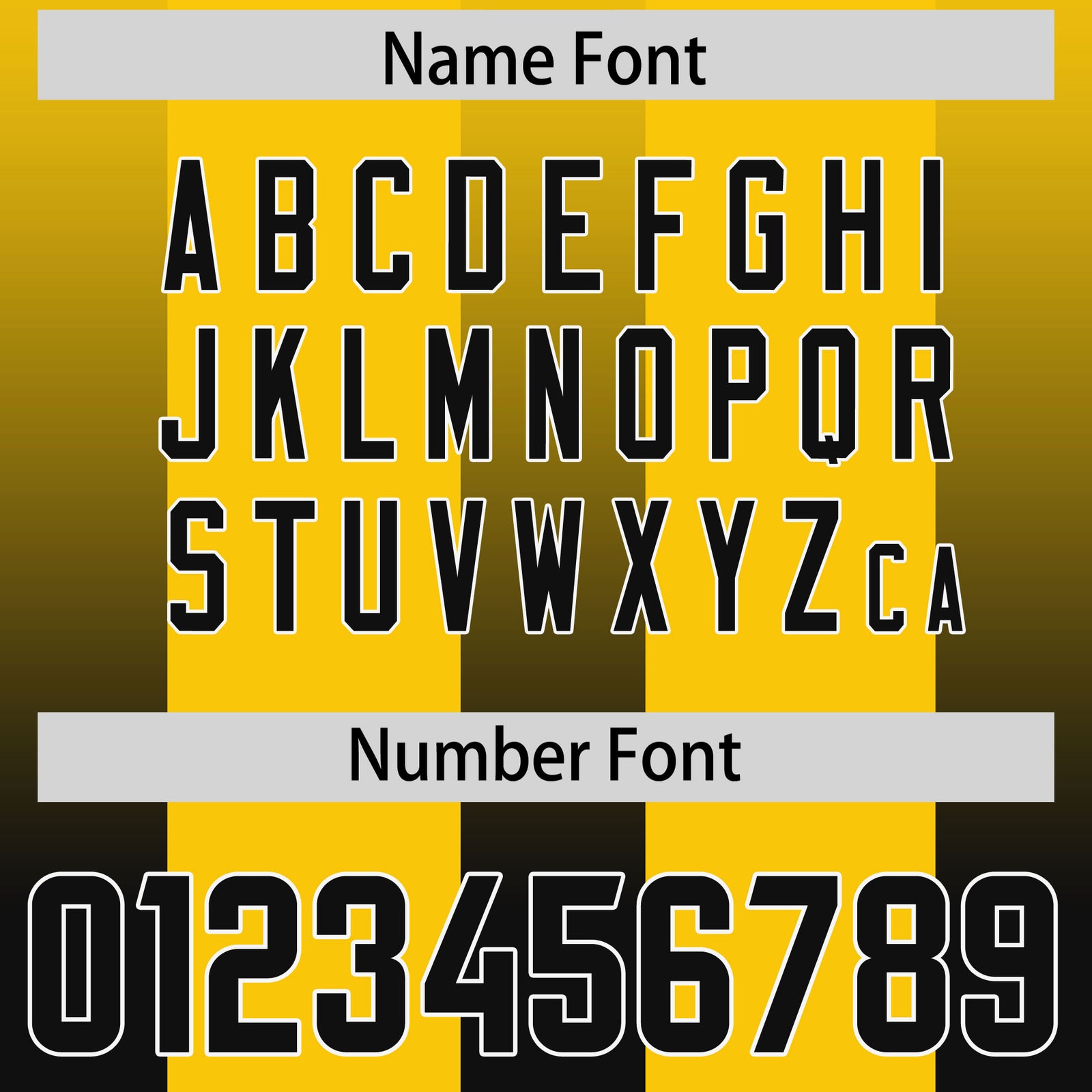 Custom Yellow Black Vertical Width Stripe Gradient Fashion Personalized Team Football Jersey