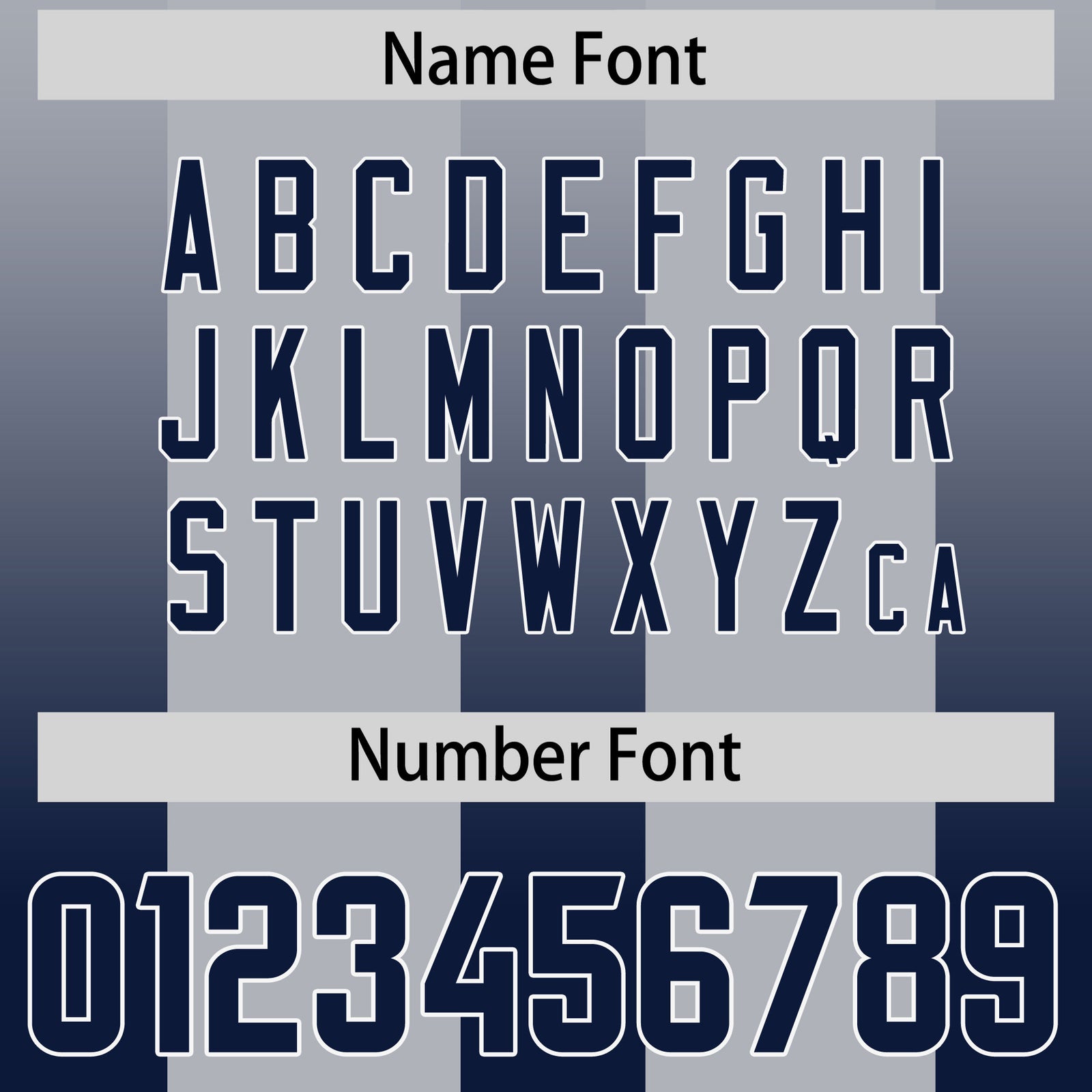 Custom Gray Navy Vertical Width Stripe Gradient Fashion Personalized Team Football Jersey