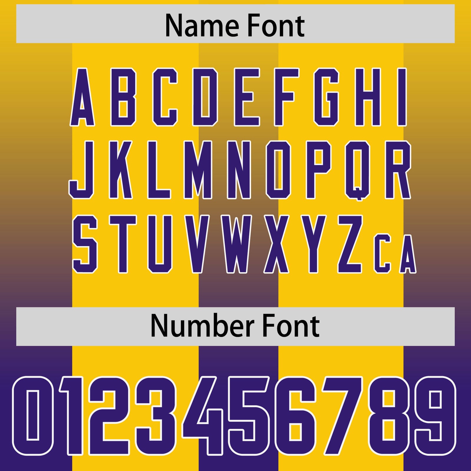 Custom Yellow Purple Vertical Width Stripe Gradient Fashion Personalized Team Football Jersey