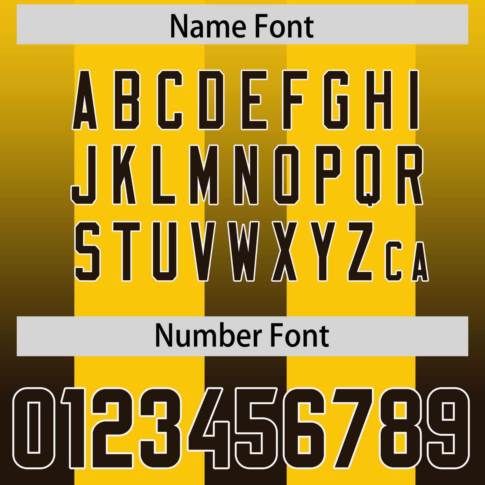 Custom Yellow Brown Vertical Width Stripe Gradient Fashion Personalized Team Football Jersey