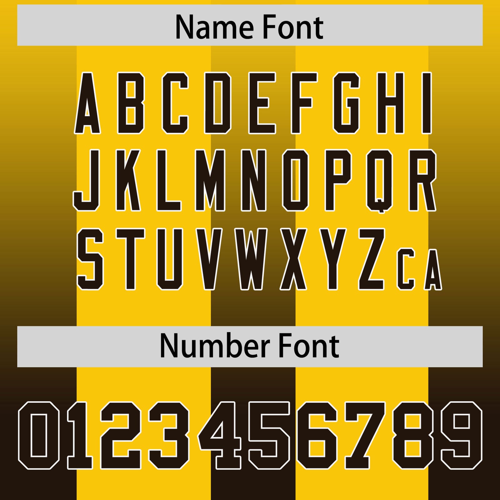 Custom Yellow Brown Vertical Width Stripe Gradient Fashion Personalized Team Football Jersey