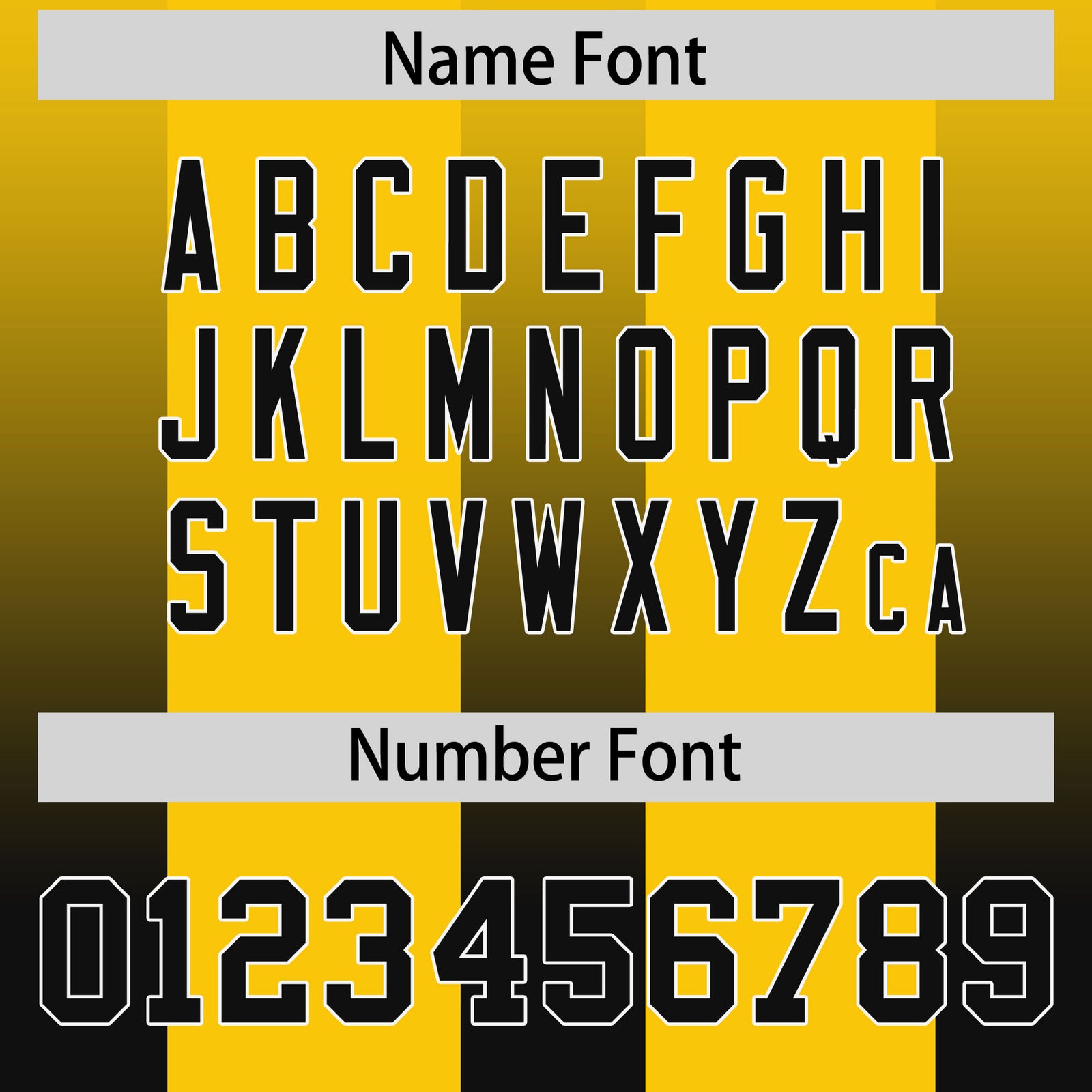 Custom Yellow Black Vertical Width Stripe Gradient Fashion Personalized Team Football Jersey