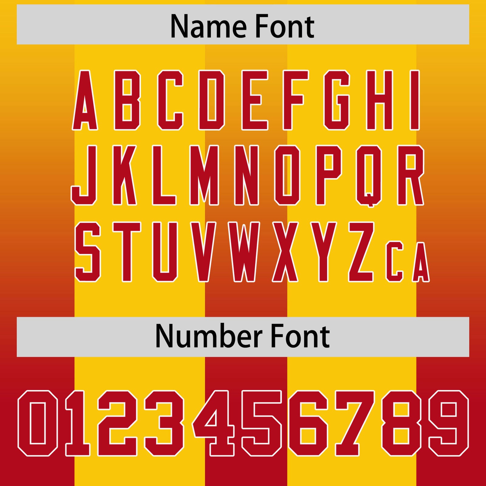 Custom Yellow Red Vertical Width Stripe Gradient Fashion Personalized Team Football Jersey