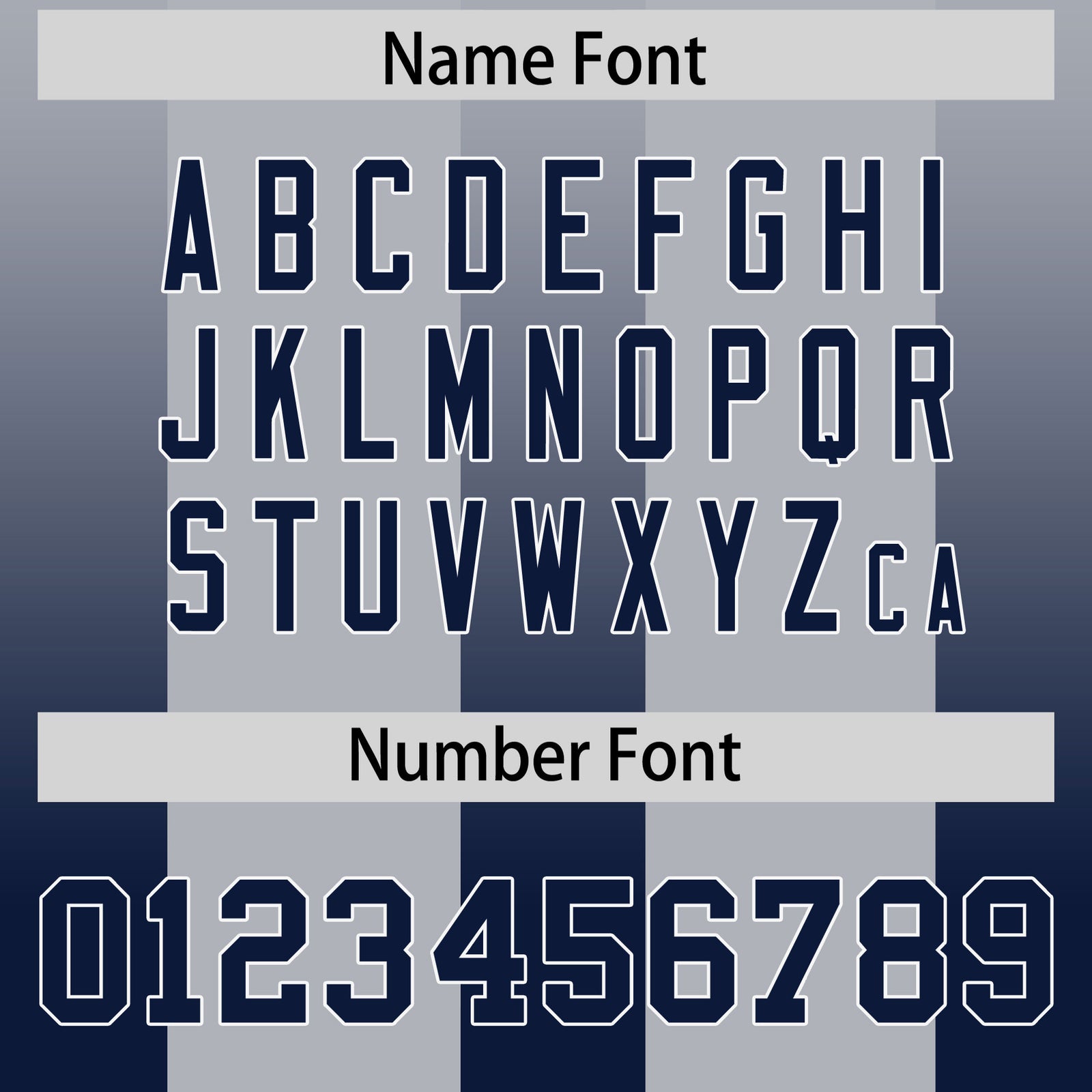 Custom Gray Navy Vertical Width Stripe Gradient Fashion Personalized Team Football Jersey