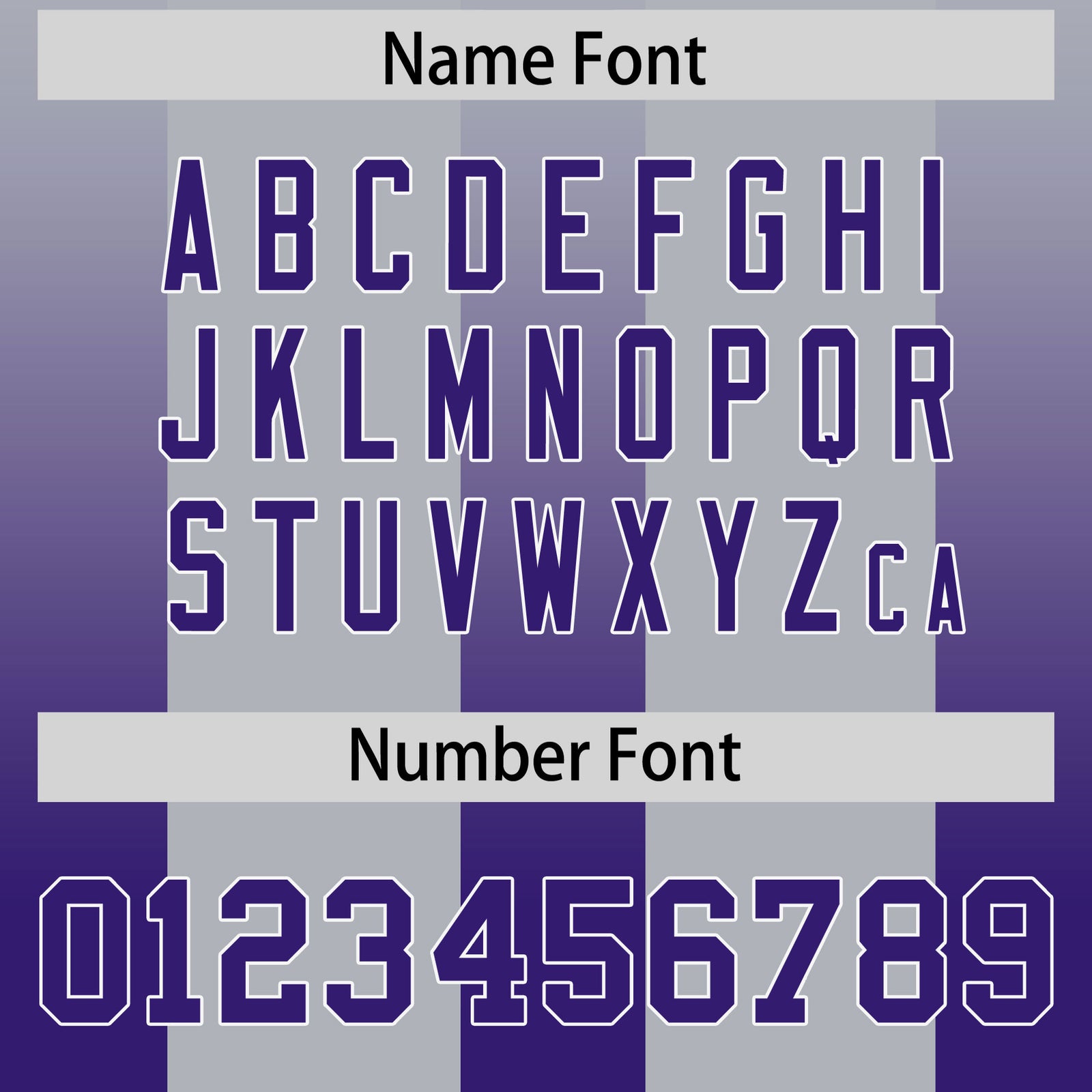 Custom Gray Purple Vertical Width Stripe Gradient Fashion Personalized Team Football Jersey