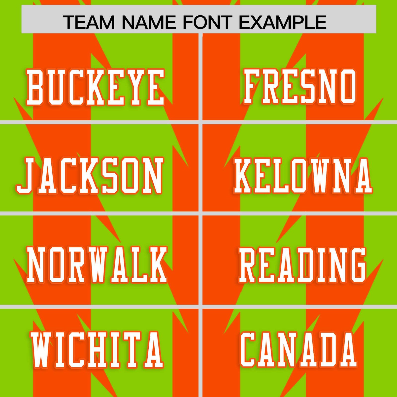 Custom Neon Green and Orange Graffiti Pattern Practice Flag Football Jerseys For Youth & Mens| KXKSHOP