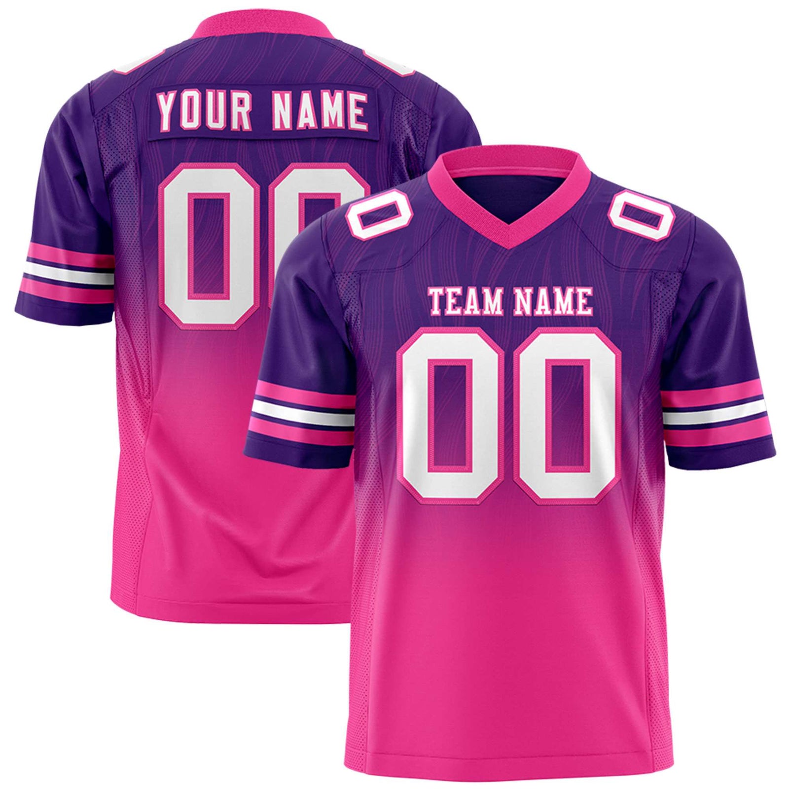 Custom Purple and Pink Customize Flag Football Jersey-7v7 Football Uniforms | KXKSHOP