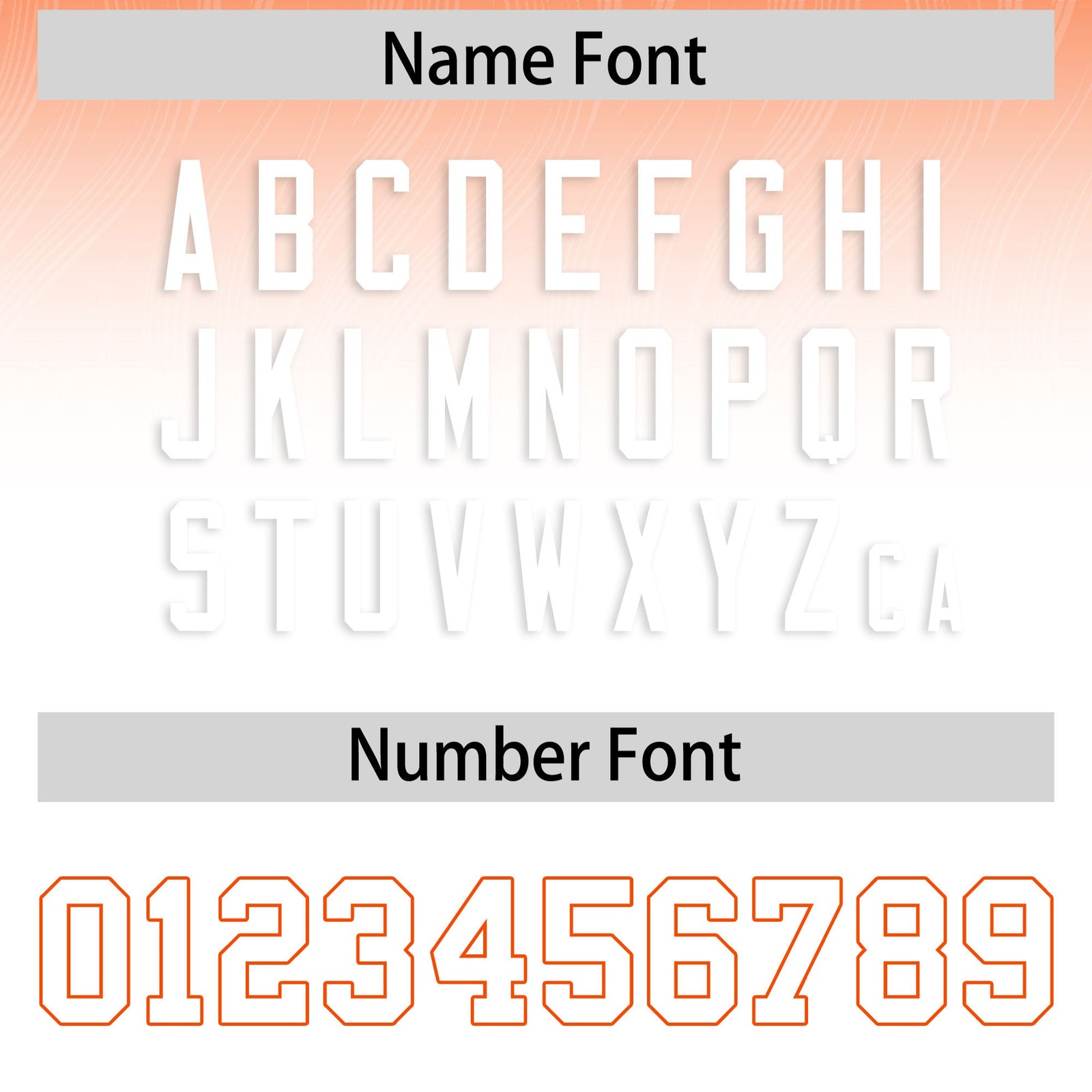 Custom Orange and White Customize Flag Football Jersey-7v7 Football Uniforms | KXKSHOP