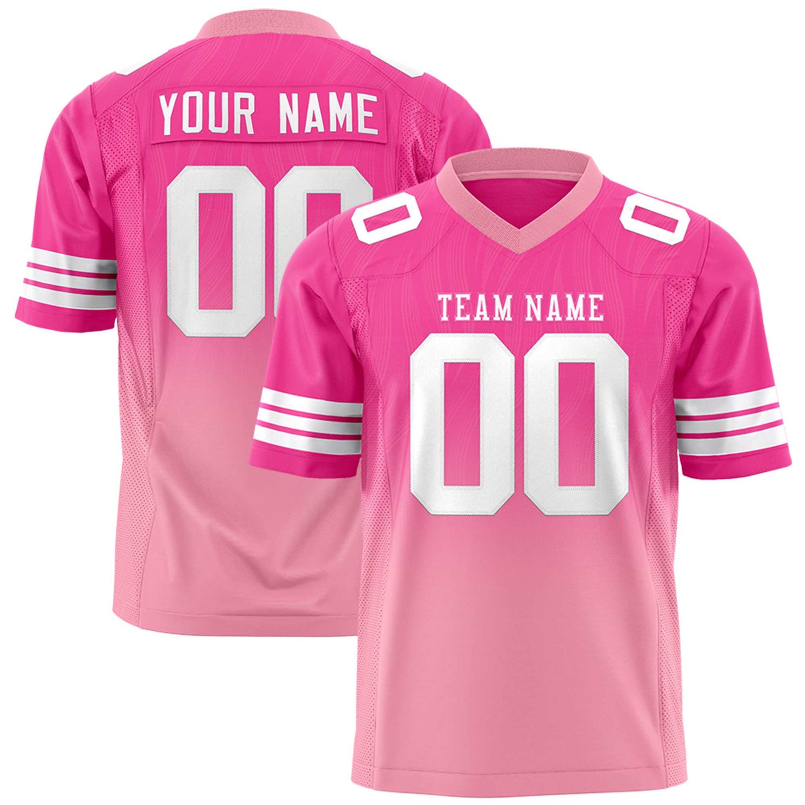 Custom Pink and Light Pink Customize Flag Football Jersey-7v7 Football Uniforms | KXKSHOP