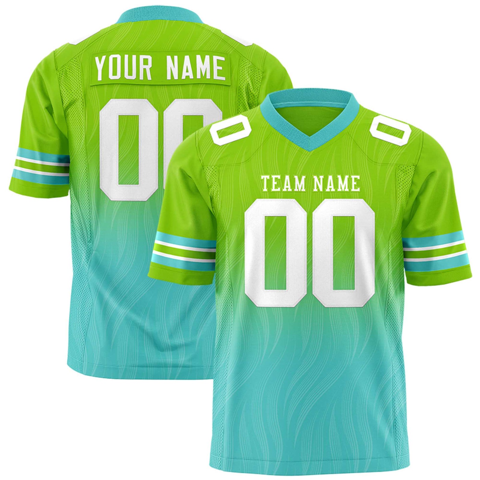 Custom Neon Green and Bright Green Customize Flag Football Jersey-7v7 Football Uniforms | KXKSHOP