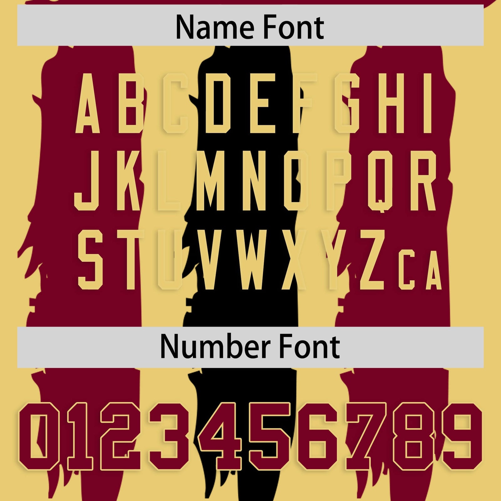 Custom Flag Football Jersey | Khaki Crimson and Black Graffiti Pattern Practice 7on7 Uniforms | Add name, number & logo| KXKSHOP