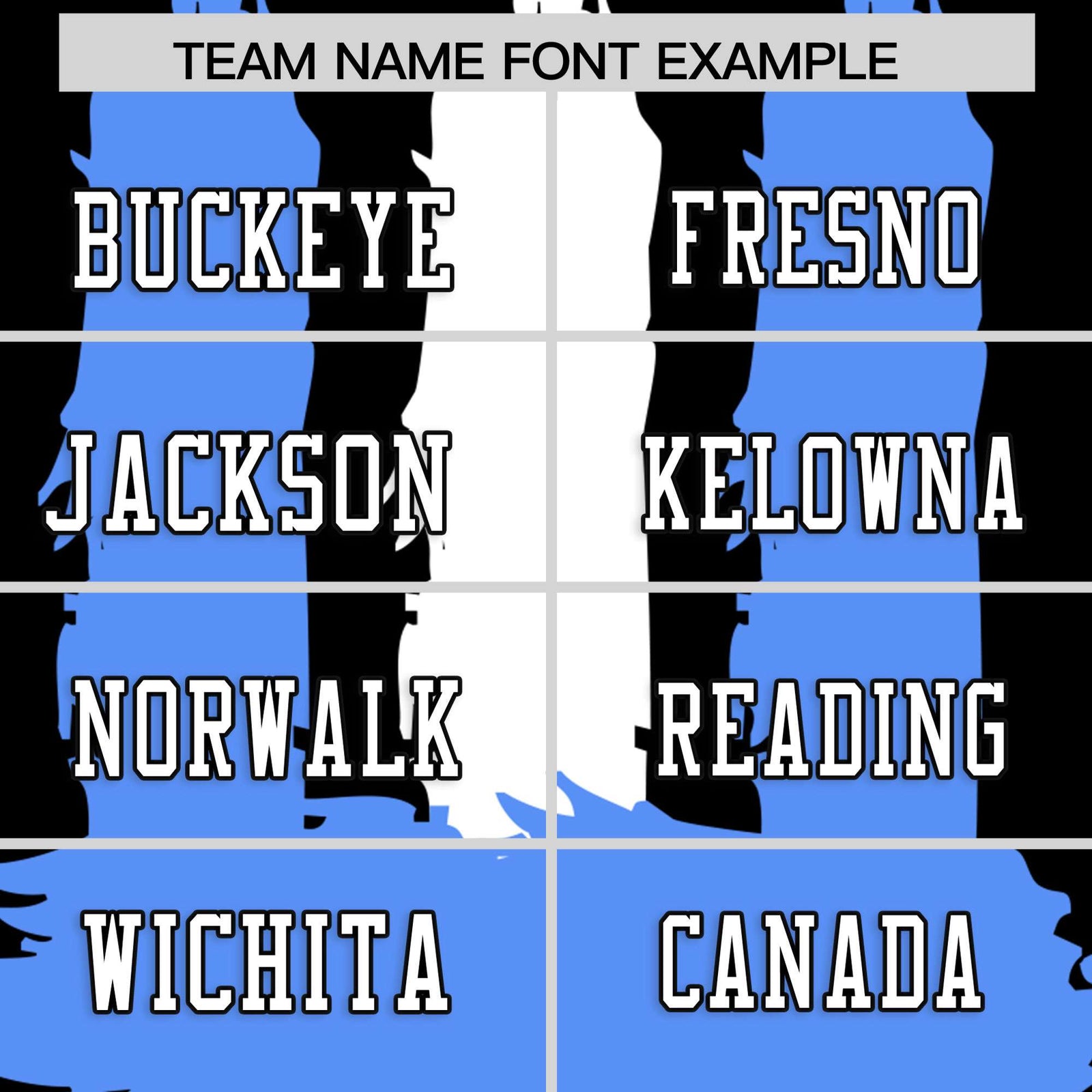 Custom Flag Football Jersey | Black Powder Blue and White Graffiti Pattern Practice 7on7 Uniforms | Add name, number & logo| KXKSHOP