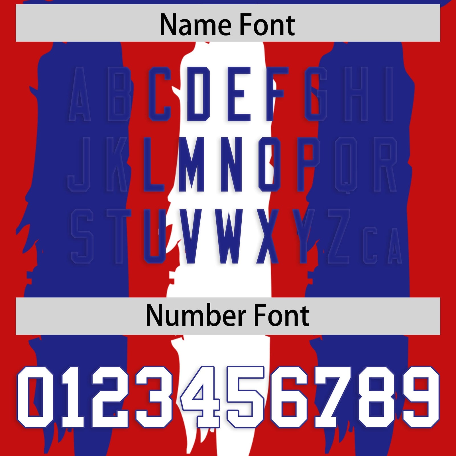 Custom Flag Football Jersey | Red Royal and White Graffiti Pattern Practice 7on7 Uniforms | Add name, number & logo| KXKSHOP