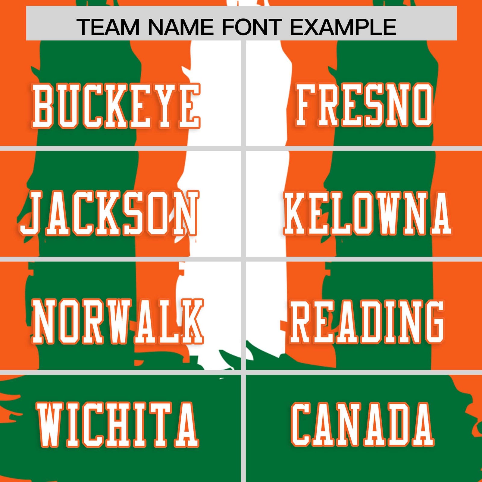 Custom Flag Football Jersey | Orange Kelly Green and White Graffiti Pattern Practice 7on7 Uniforms | Add name, number & logo| KXKSHOP