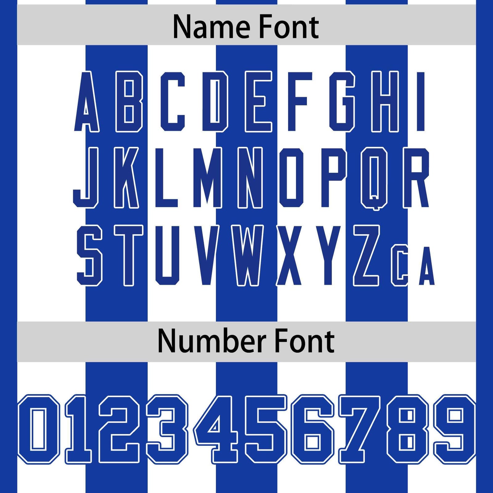 Custom Royal White Personalized Thick Stripe Design Authentic Football Jersey