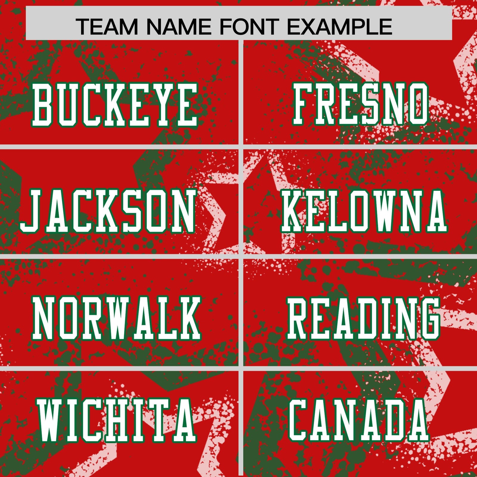 Custom Red Kelly Green-White Personalized Star Graffiti Pattern Authentic Football Jersey