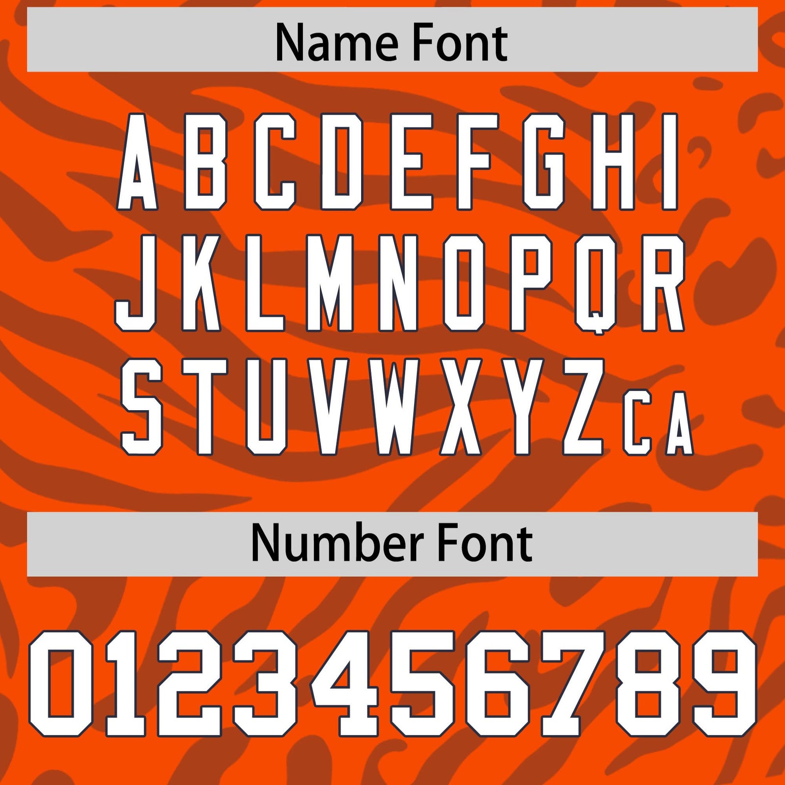 Custom Orange White-Navy Personalized Zebra Stripes Pattern Authentic Football Jersey