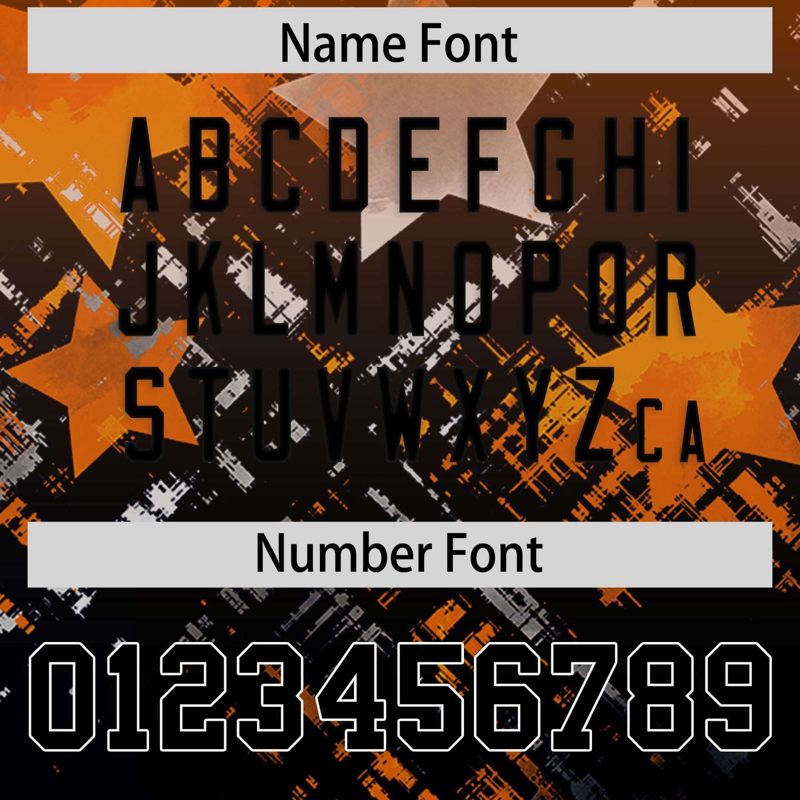 Custom Orange and Black Customize Flag Football Jersey - 7v7 Uniform| KXKSHOP