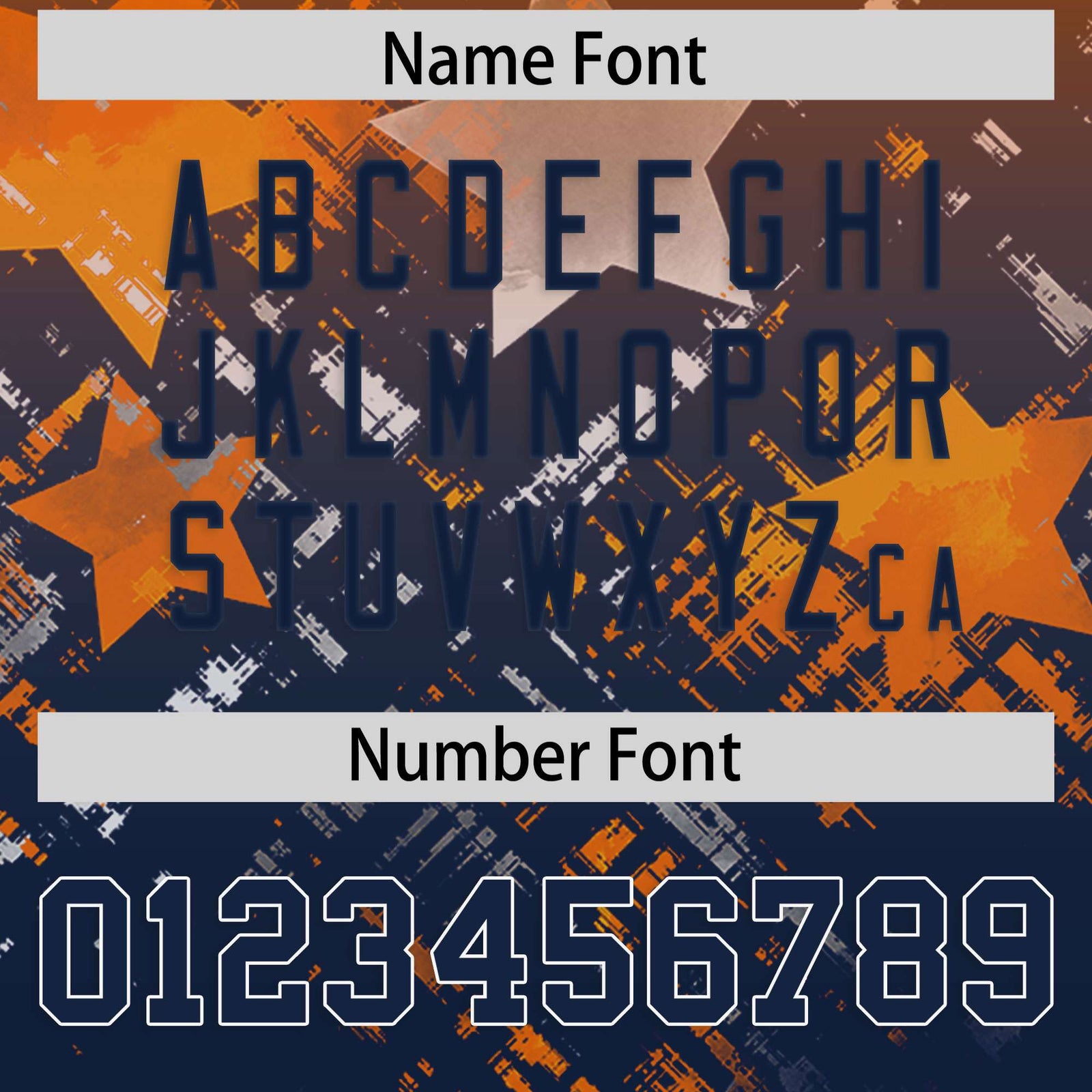 Custom Orange and Navy Customize Flag Football Jersey - 7v7 Uniform| KXKSHOP