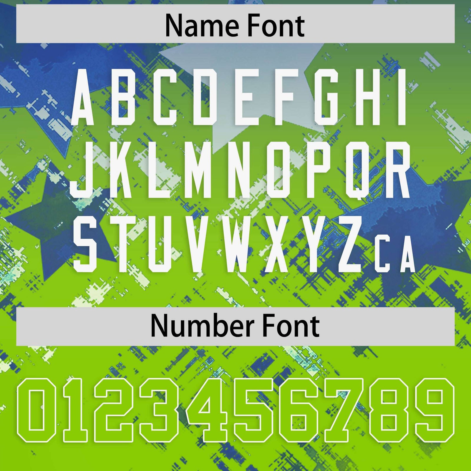 Custom Royal and Neon Green Customize Flag Football Jersey - 7v7 Uniform| KXKSHOP