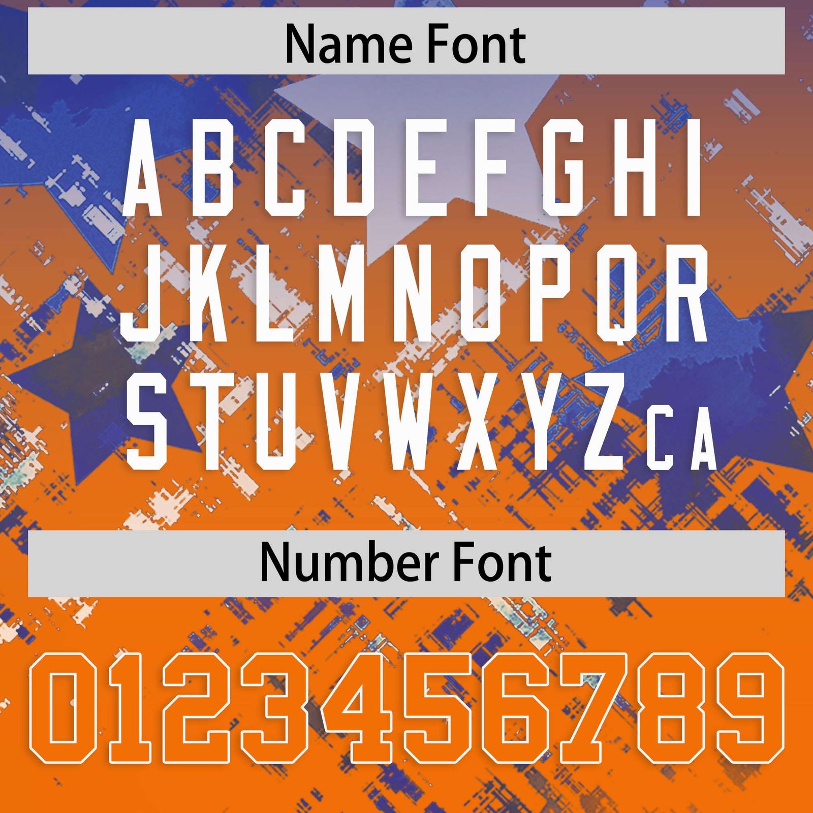 Custom Royal and Orange Customize Flag Football Jersey - 7v7 Uniform| KXKSHOP