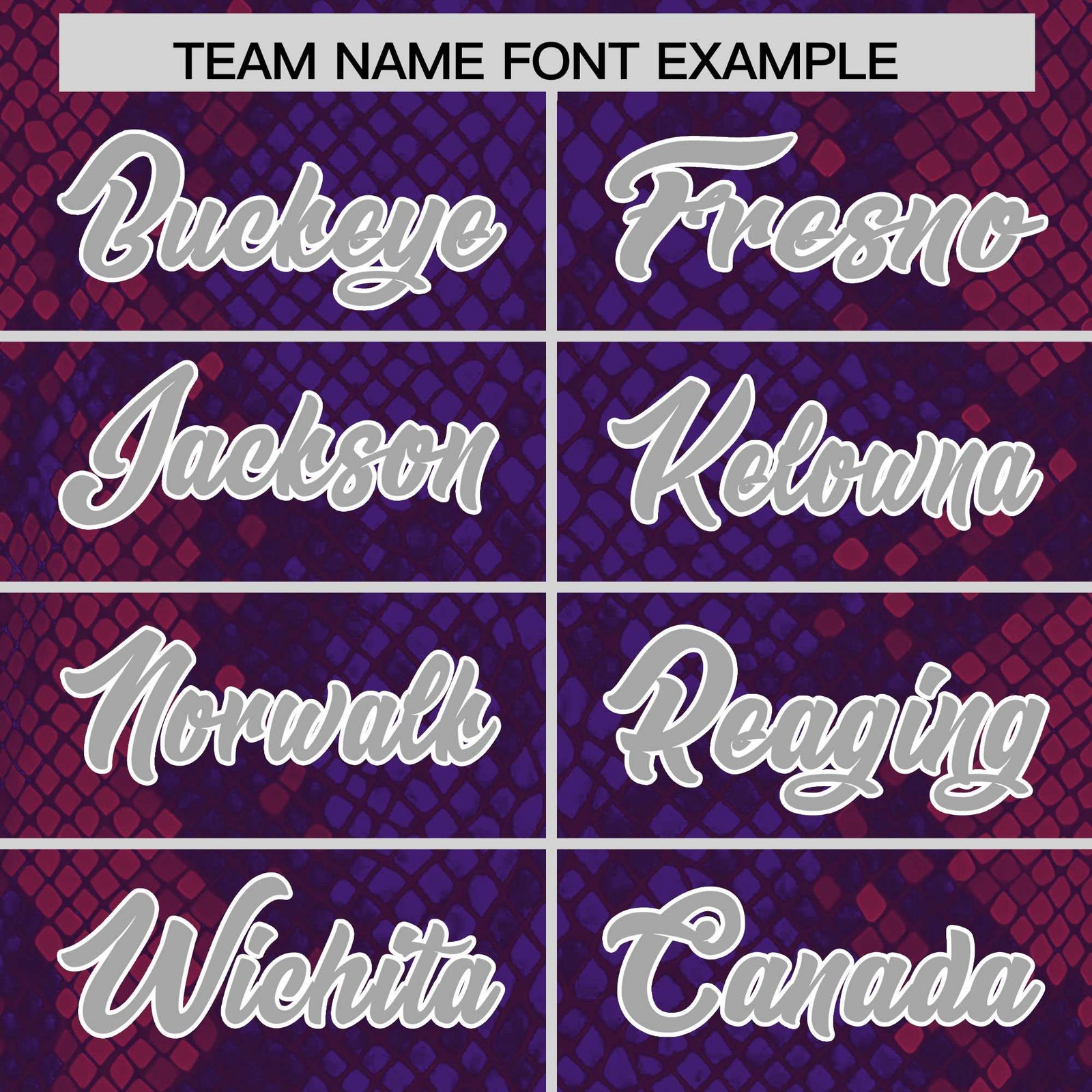 Custom Purple Personalized Snakeskin Graffiti Pattern Authentic Football Jersey
