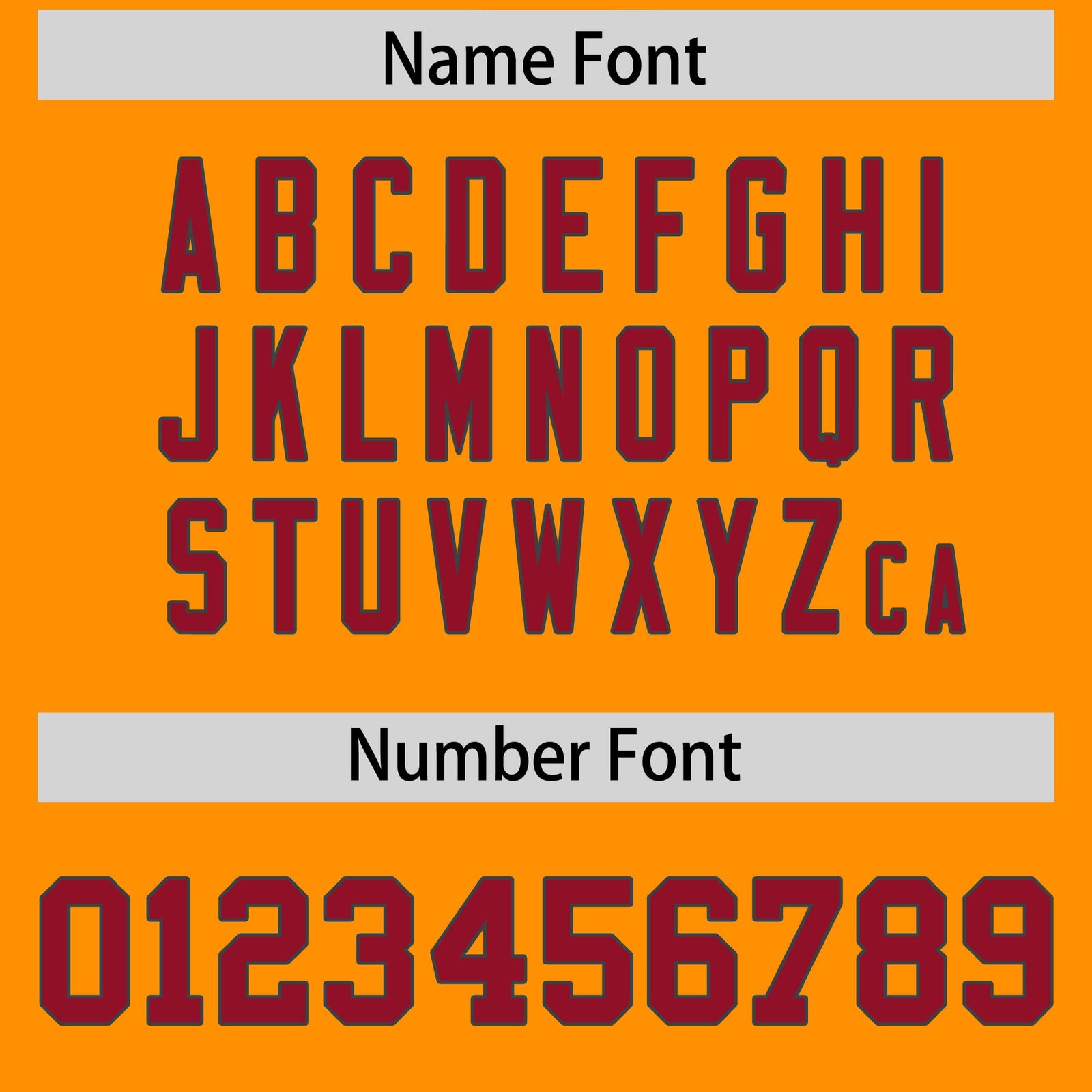 Custom Flag Football Jersey | Gold Orange Cardinal Color Block For Youth & Men | Add Name, Number & Logo | KXKSHOP