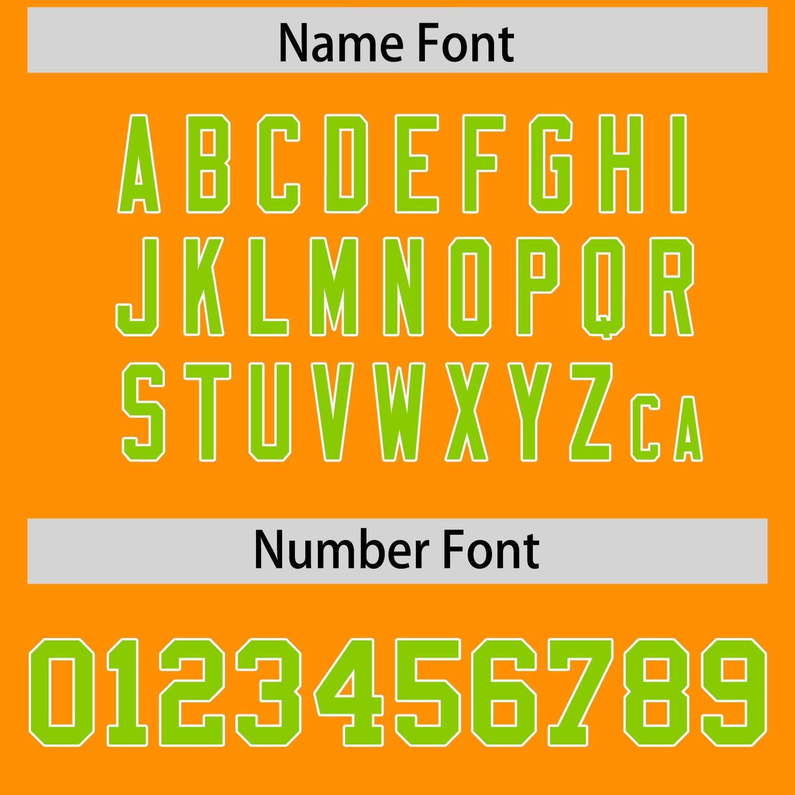 Custom Flag Football Jersey | Gold Orange Neon Green Color Block For Youth & Men | Add Name, Number & Logo | KXKSHOP