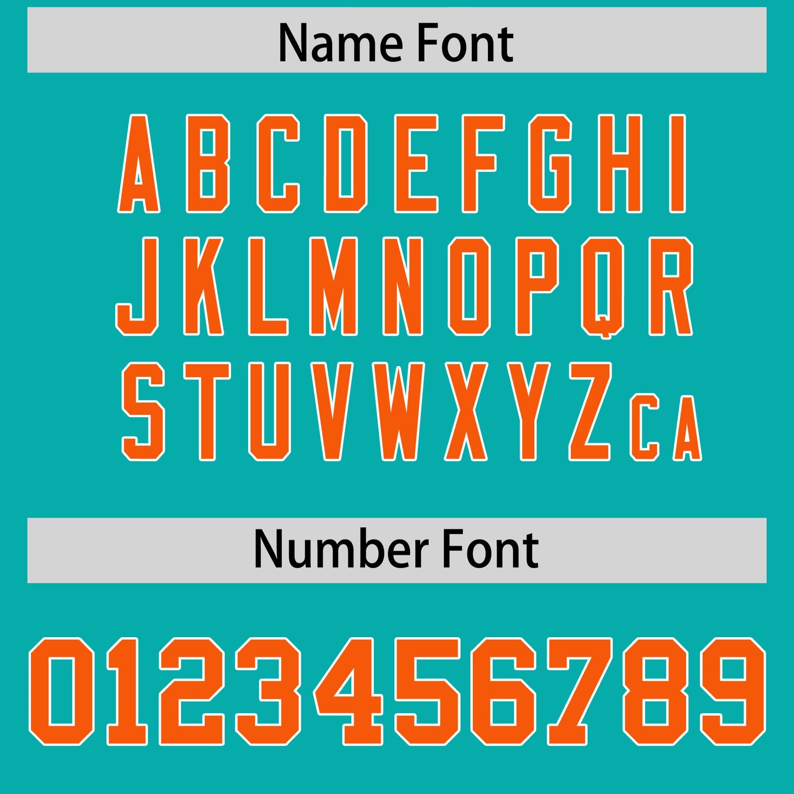 Custom Flag Football Jersey | Aqua Orange Color Block For Youth & Men | Add Name, Number & Logo | KXKSHOP