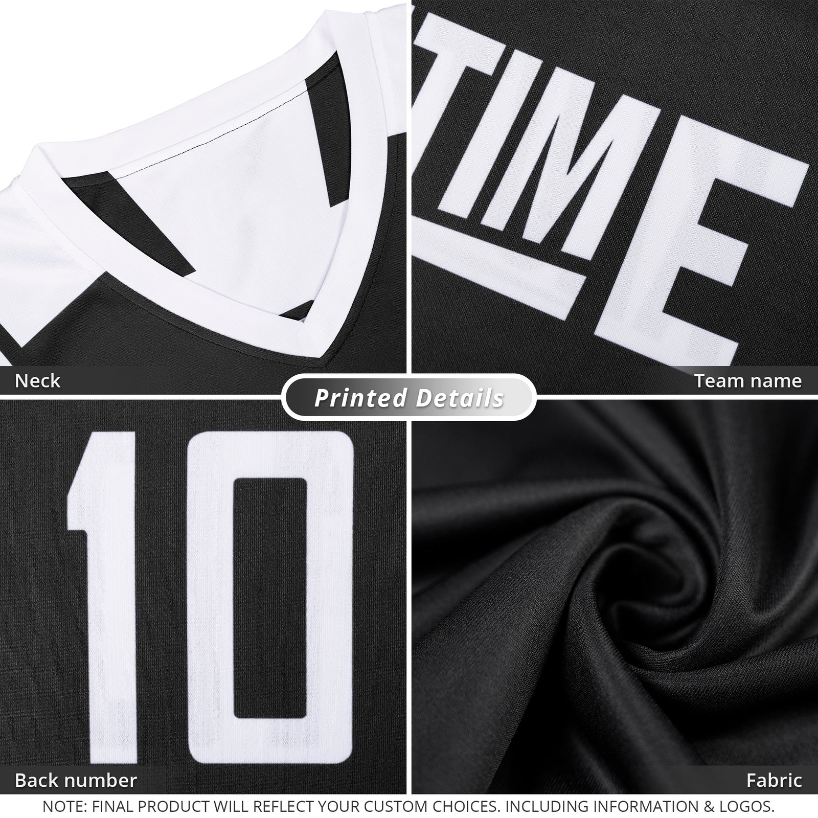Custom Black White Double Side Sets Design Sportswear Basketball Jersey