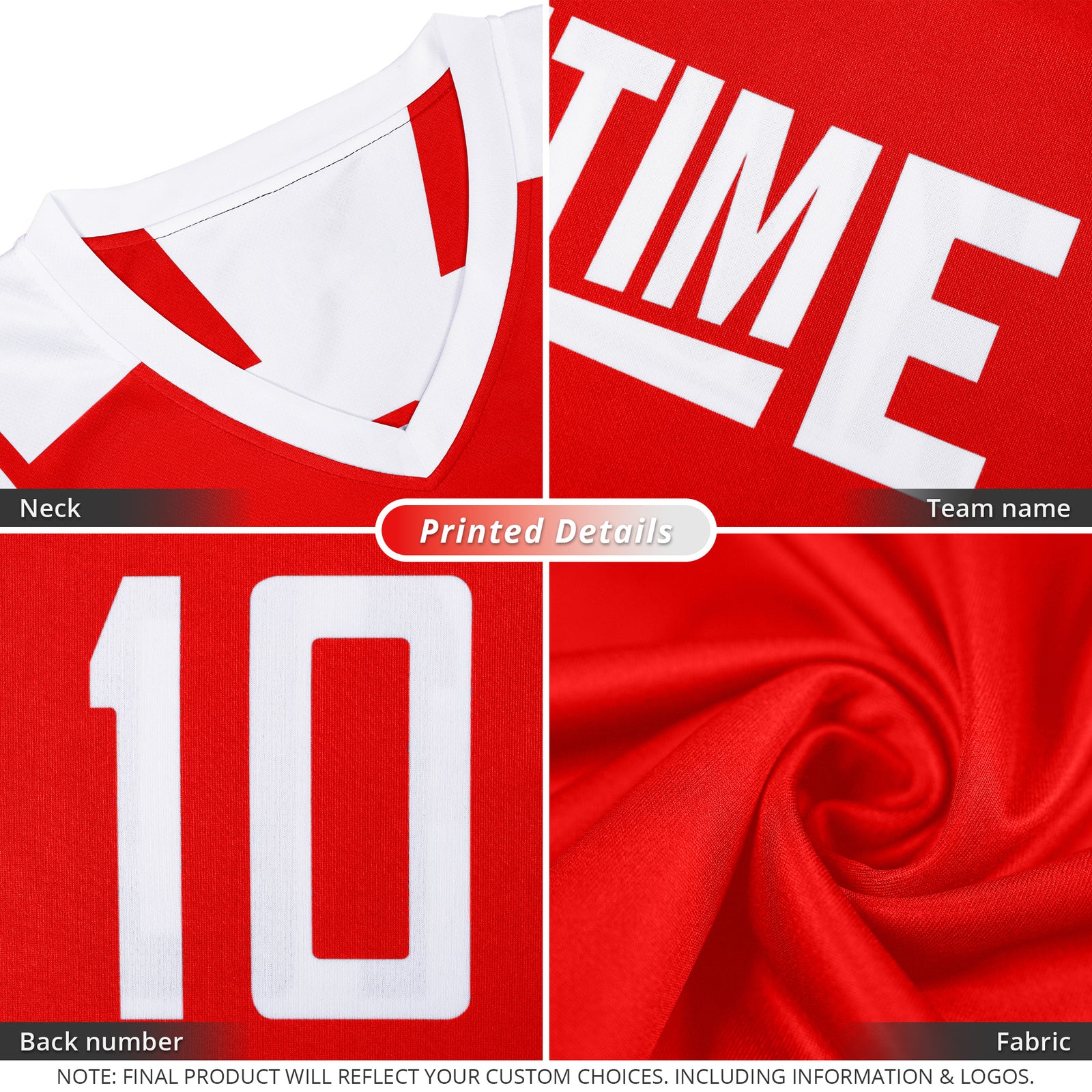 Custom Red White Double Side Sets Design Sportswear Basketball Jersey