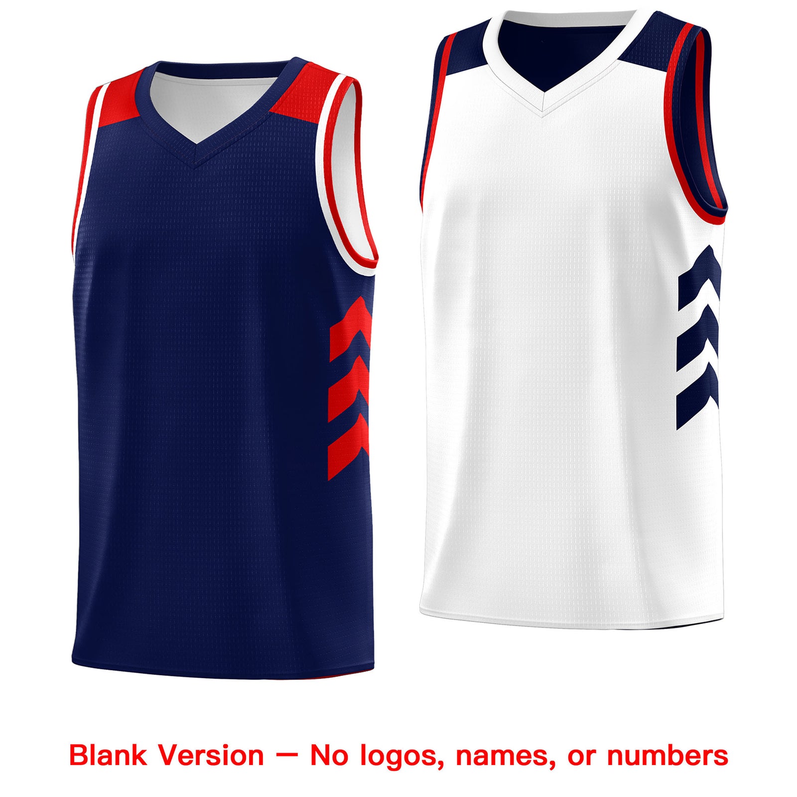 Custom Navy White Double Side Tops Basketball Jersey